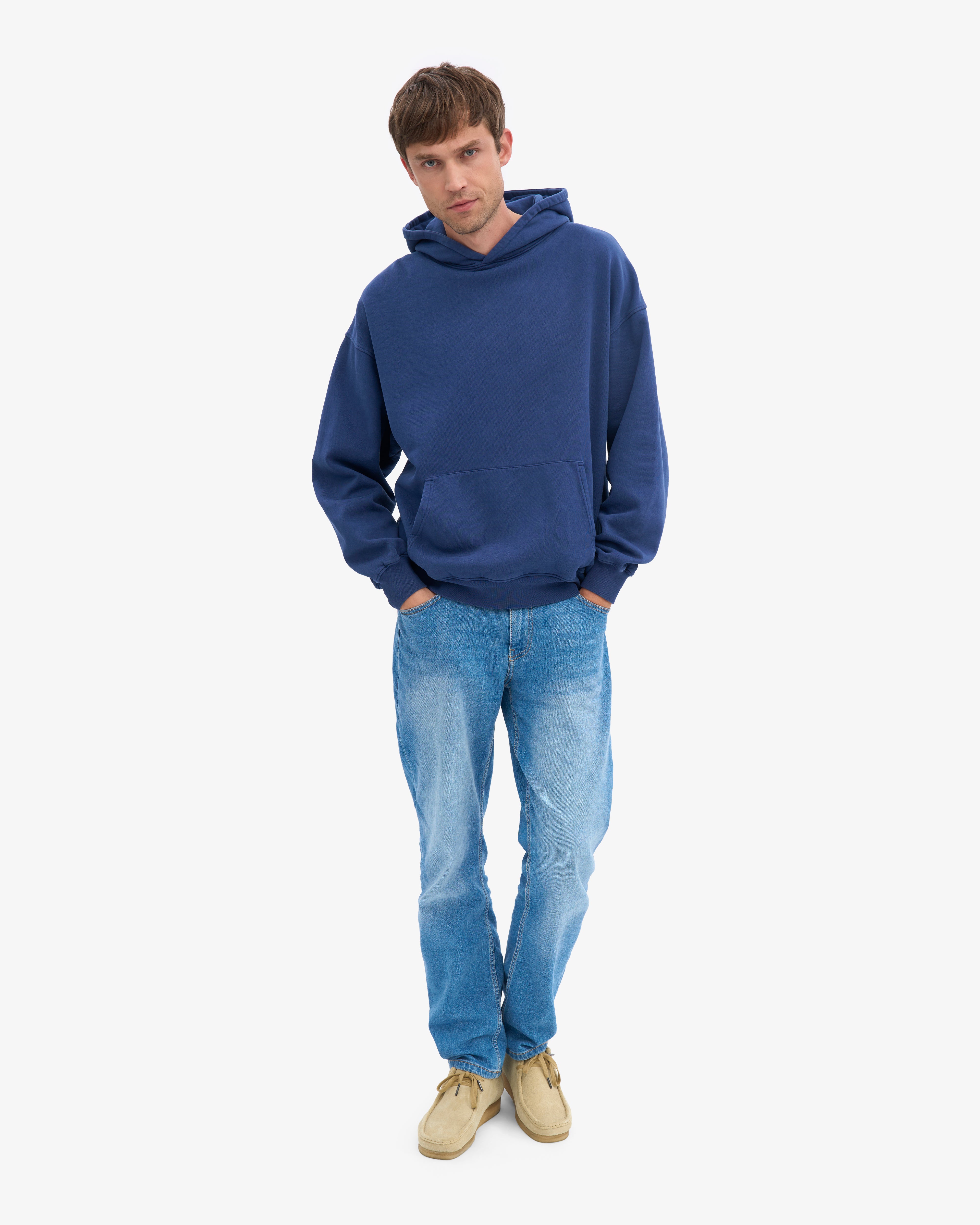 Organic Oversized Hood - Marine Blue