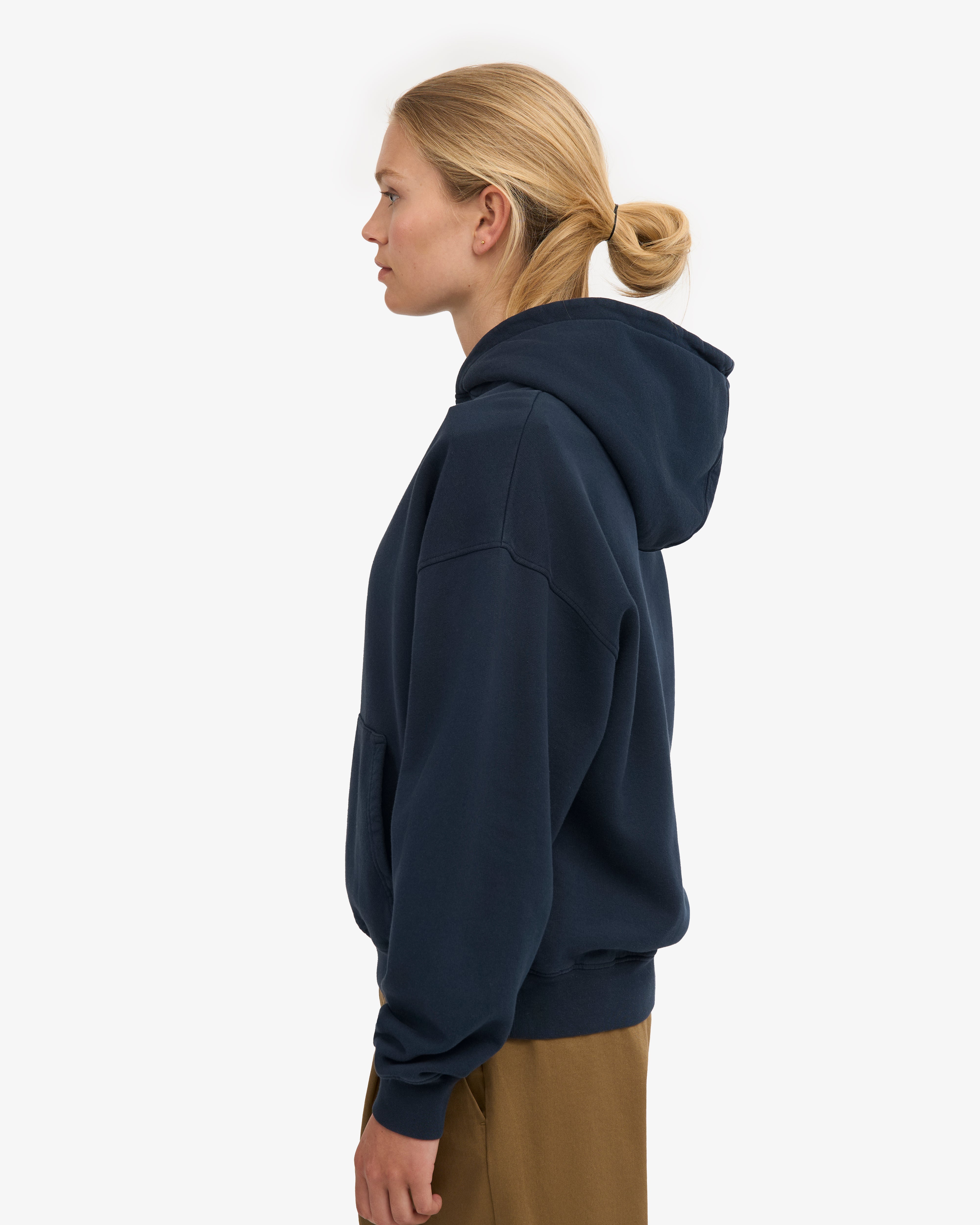 Organic Oversized Hood - Navy Blue