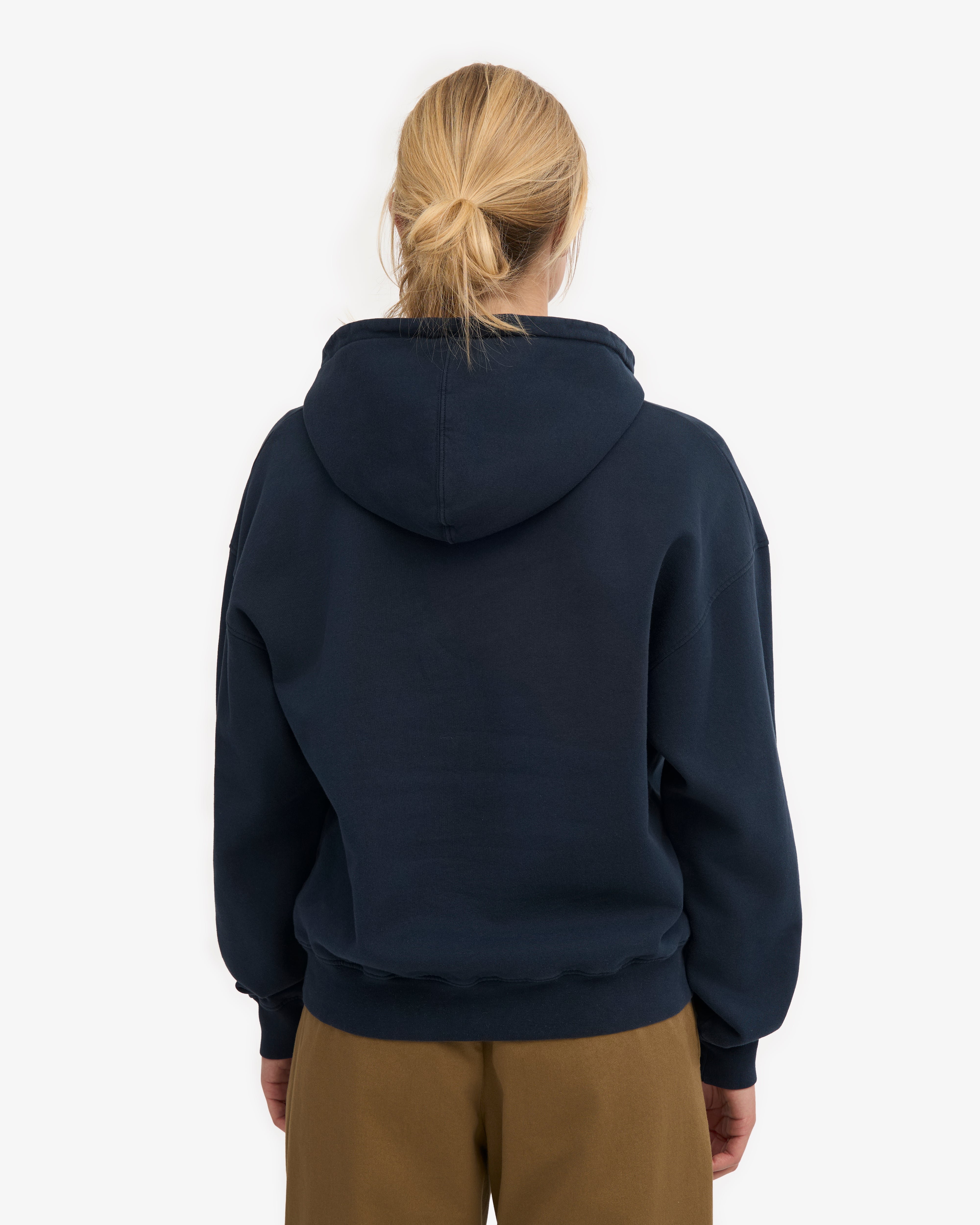 Organic Oversized Hood - Navy Blue