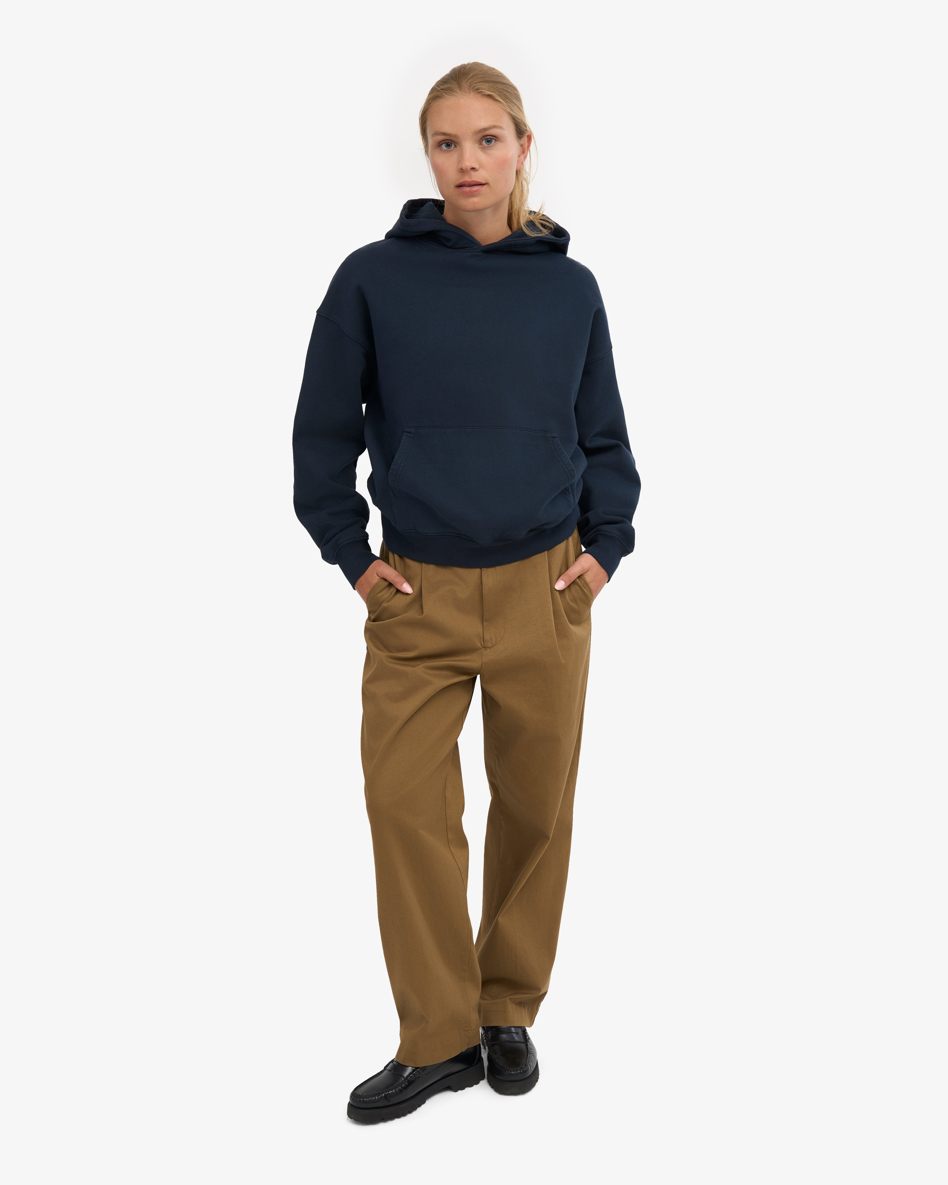 Organic Oversized Hood - Navy Blue