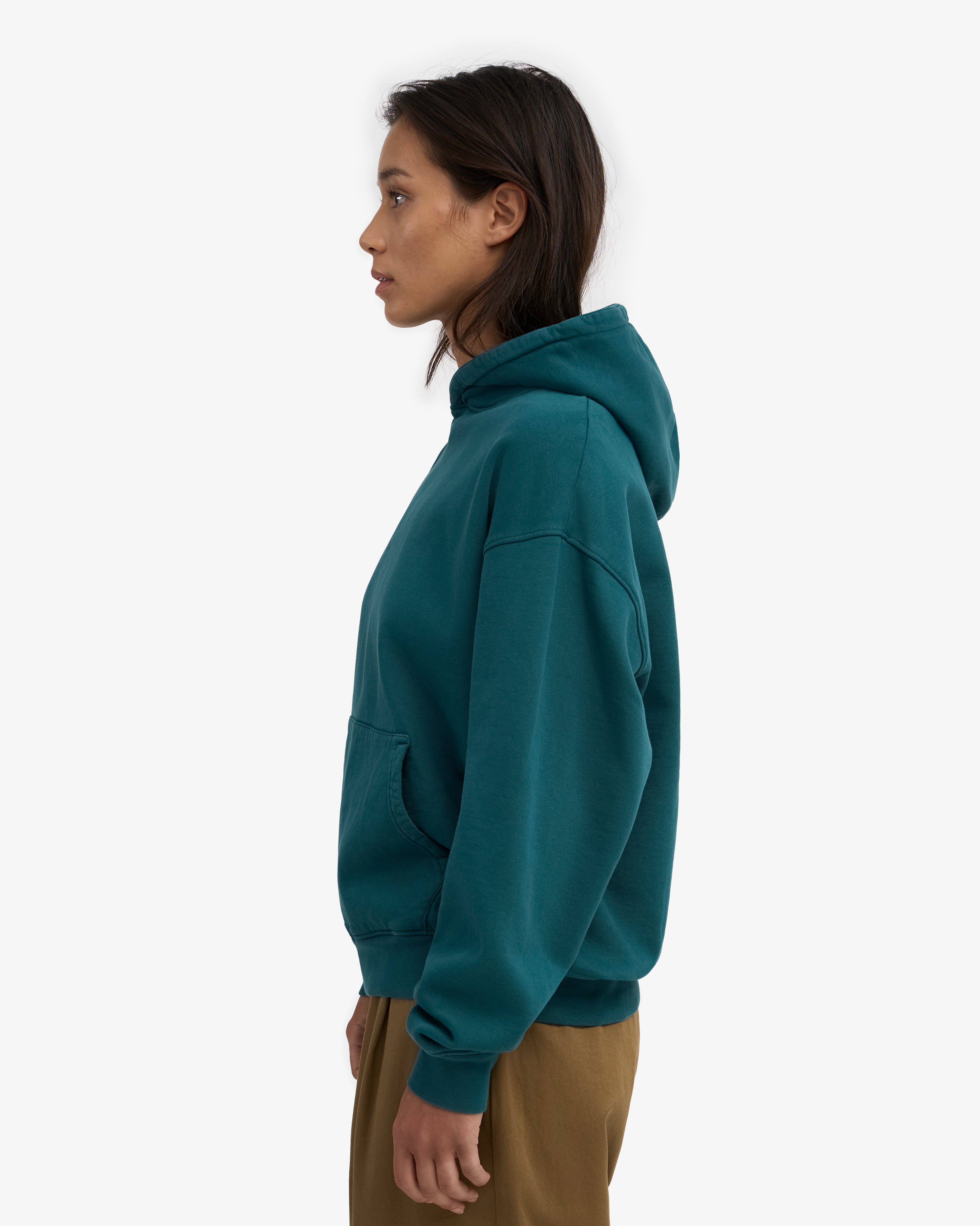 Organic Oversized Hood - Ocean Green