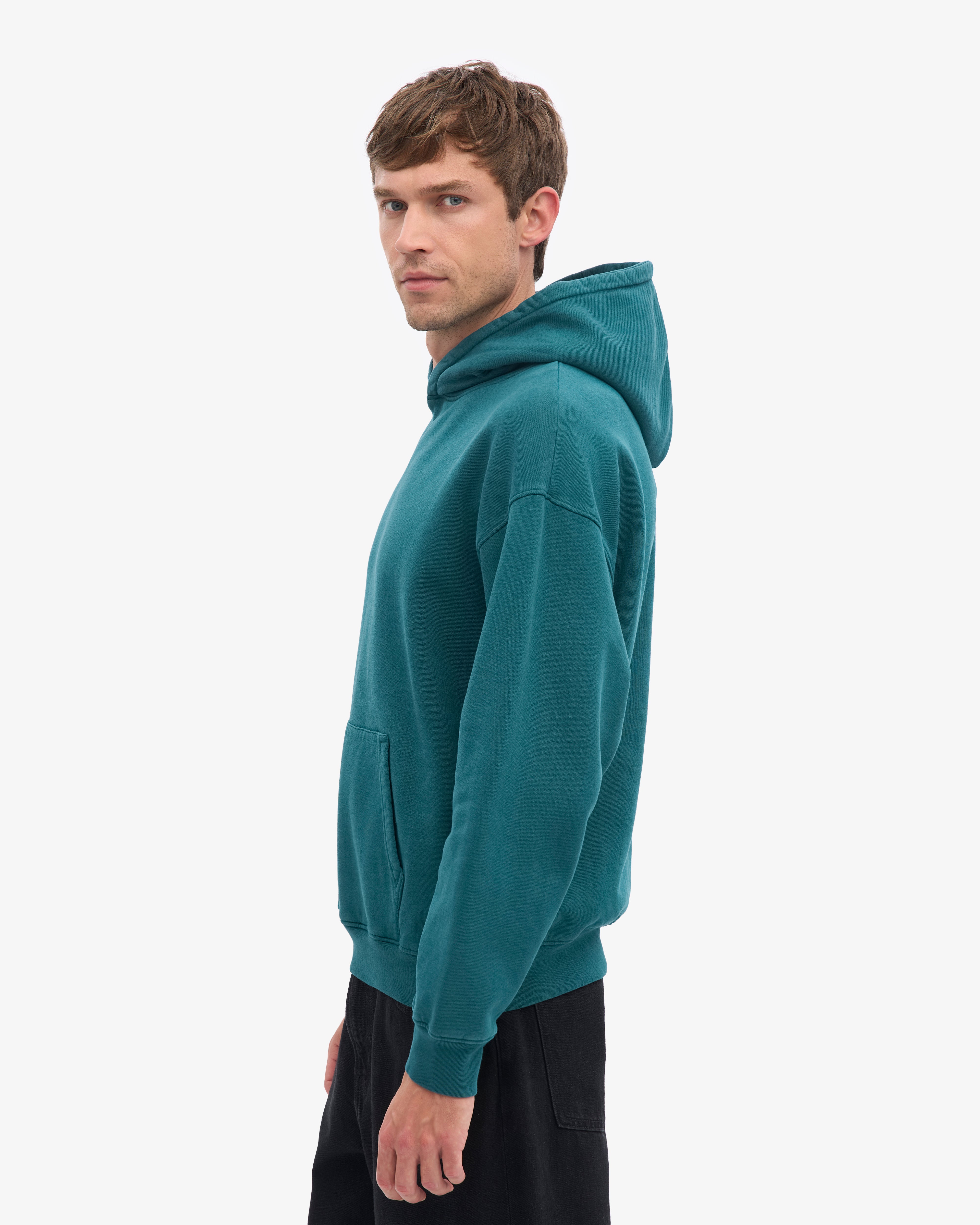 Organic Oversized Hood - Ocean Green