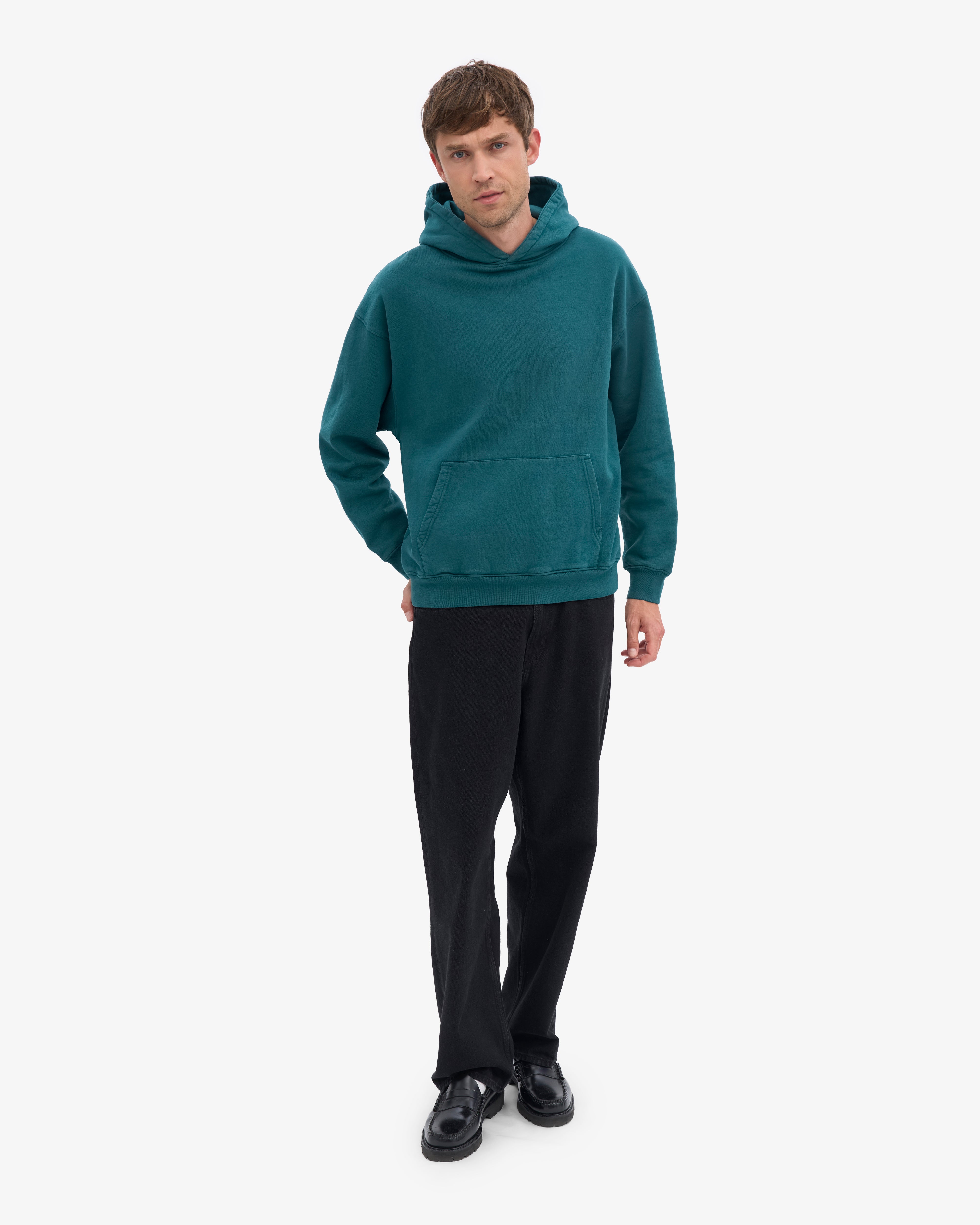 Organic Oversized Hood - Ocean Green