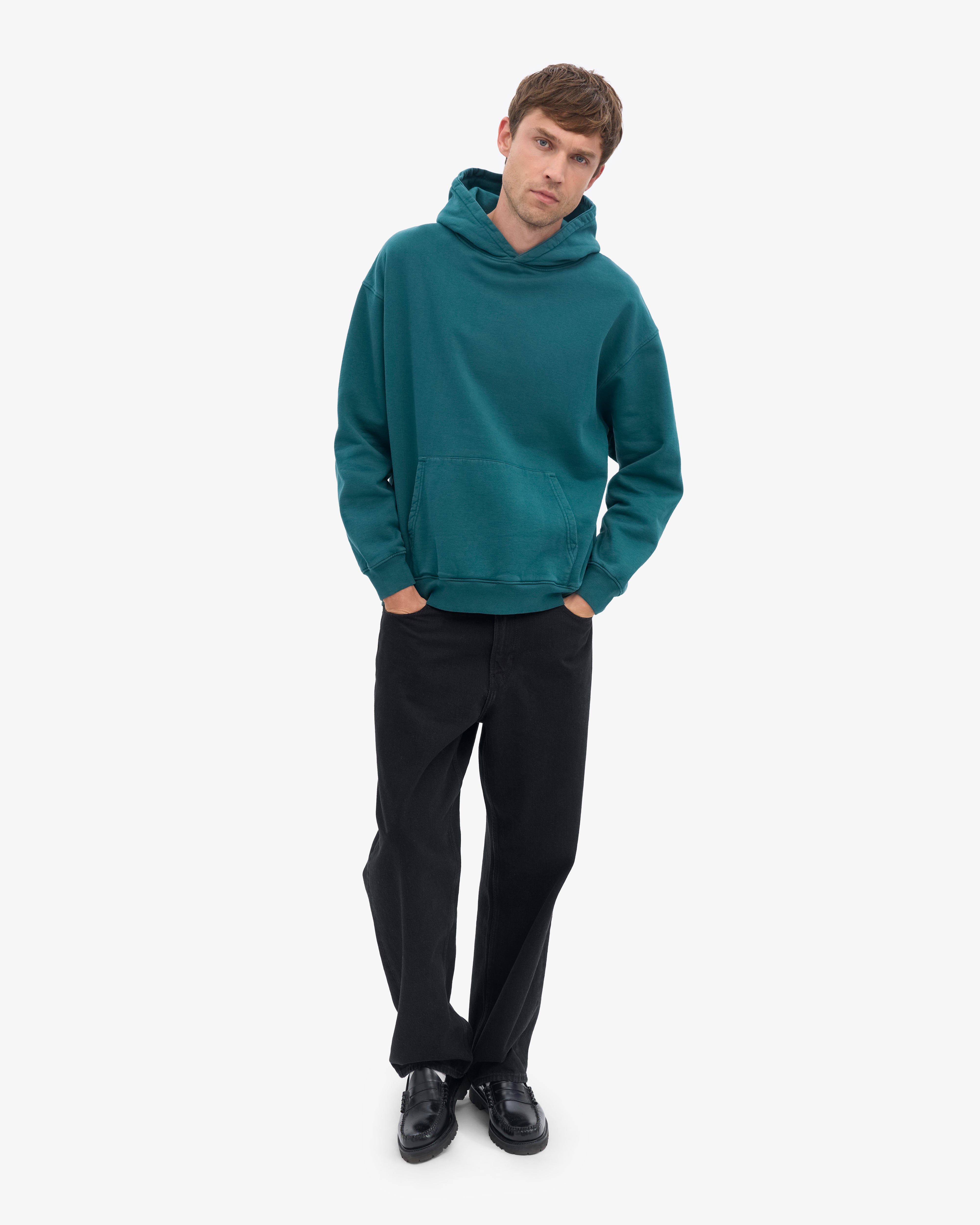 Organic Oversized Hood - Ocean Green