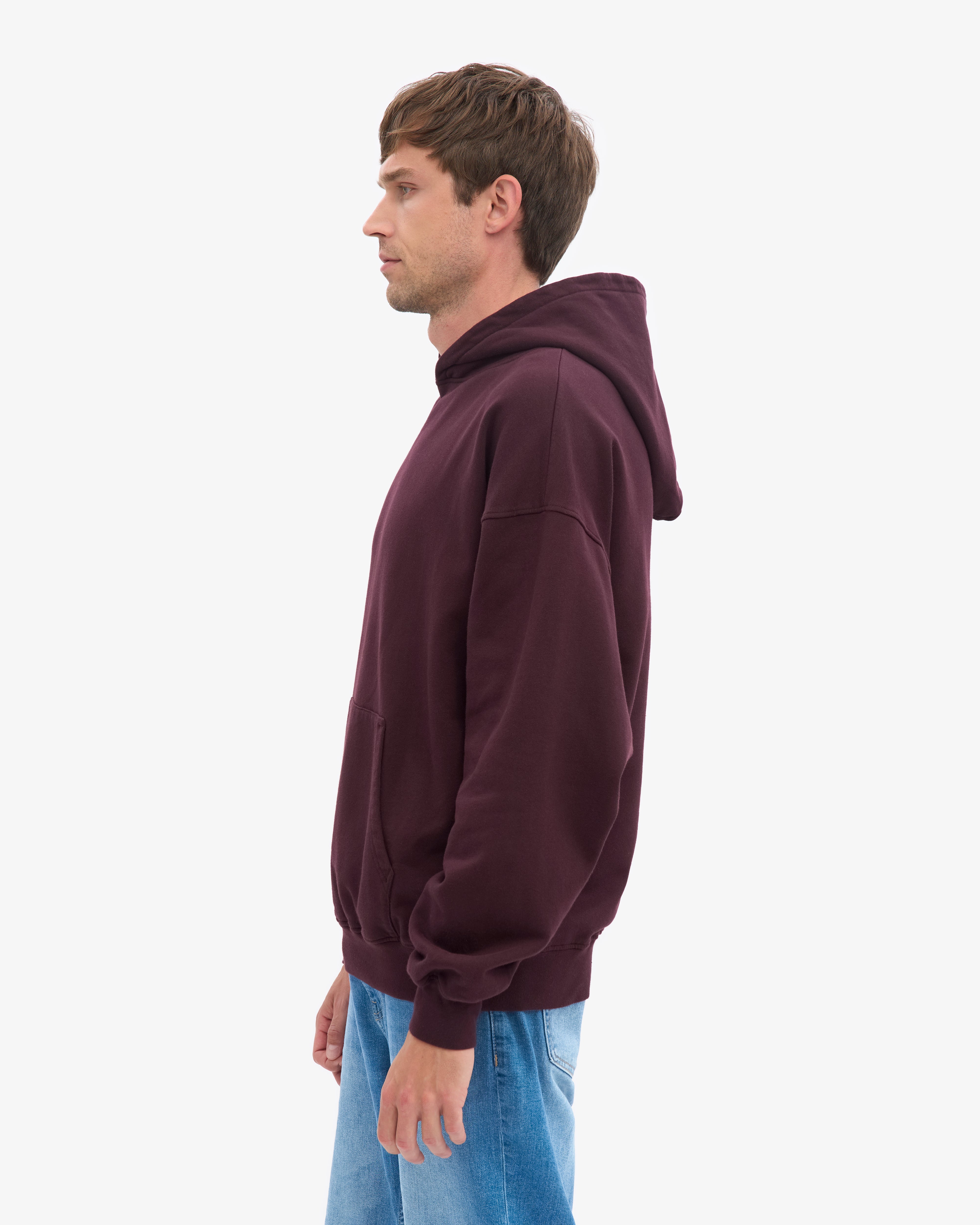 Organic Oversized Hood - Oxblood Red