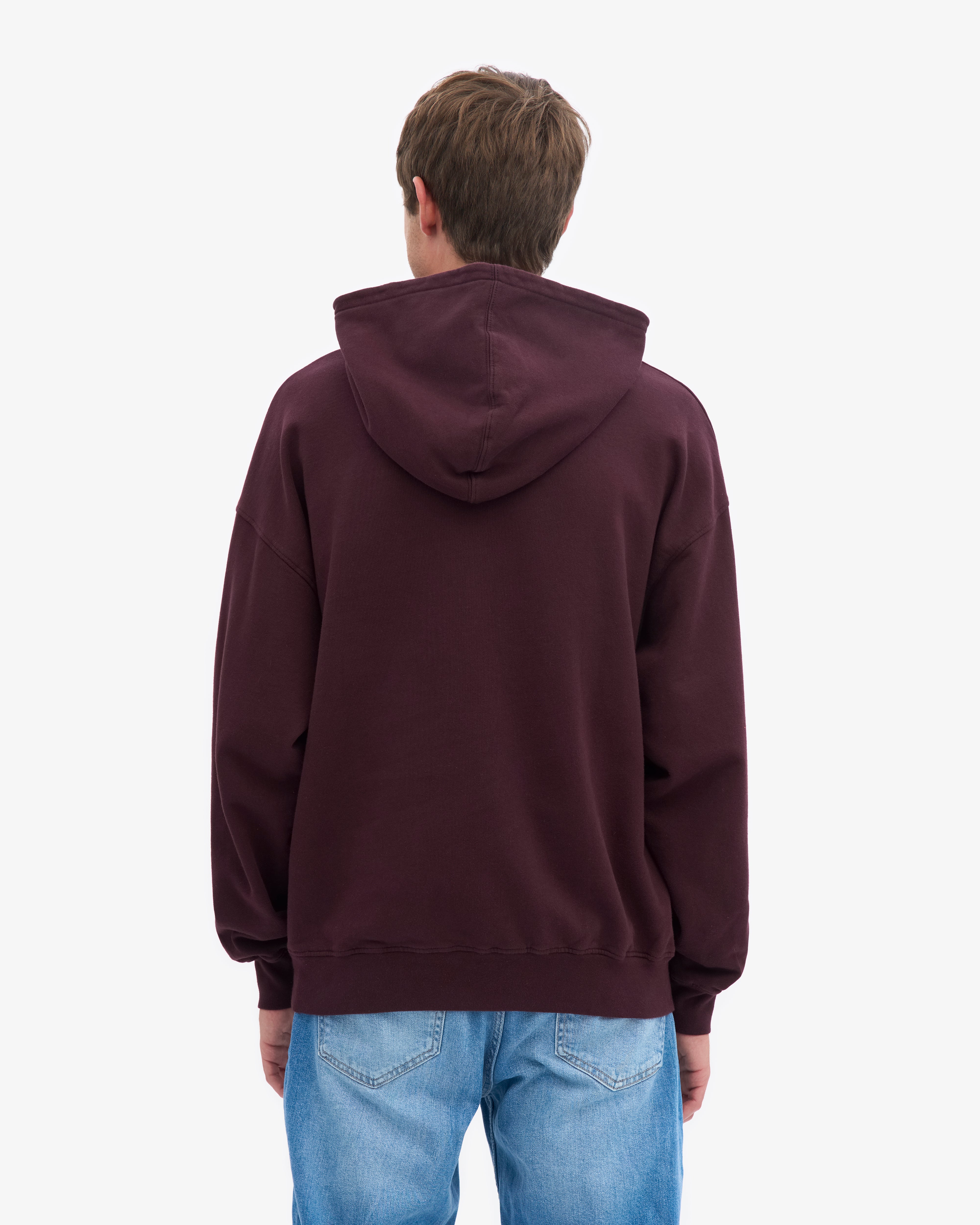 Organic Oversized Hood - Oxblood Red