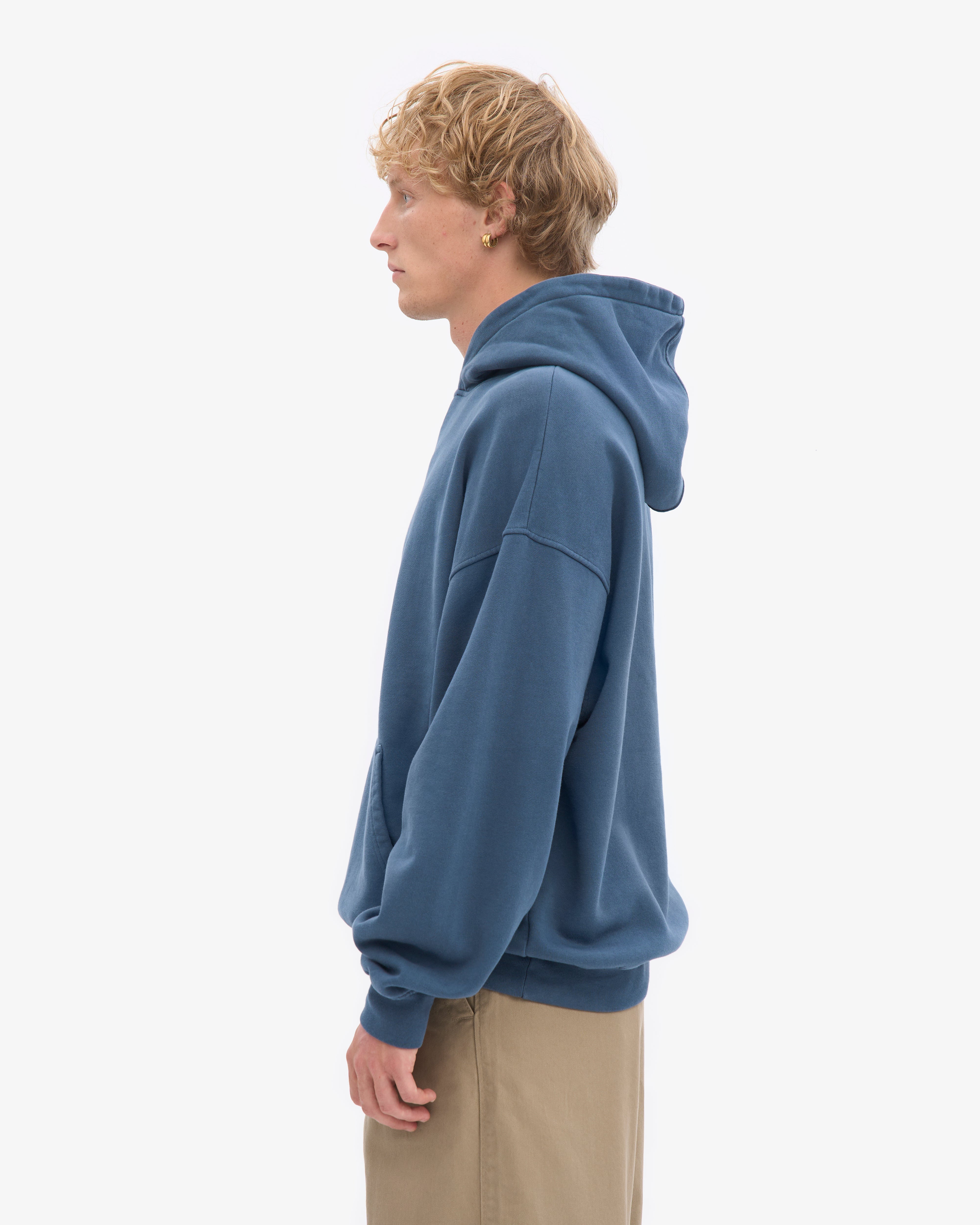 Organic Oversized Hood - Petrol Blue