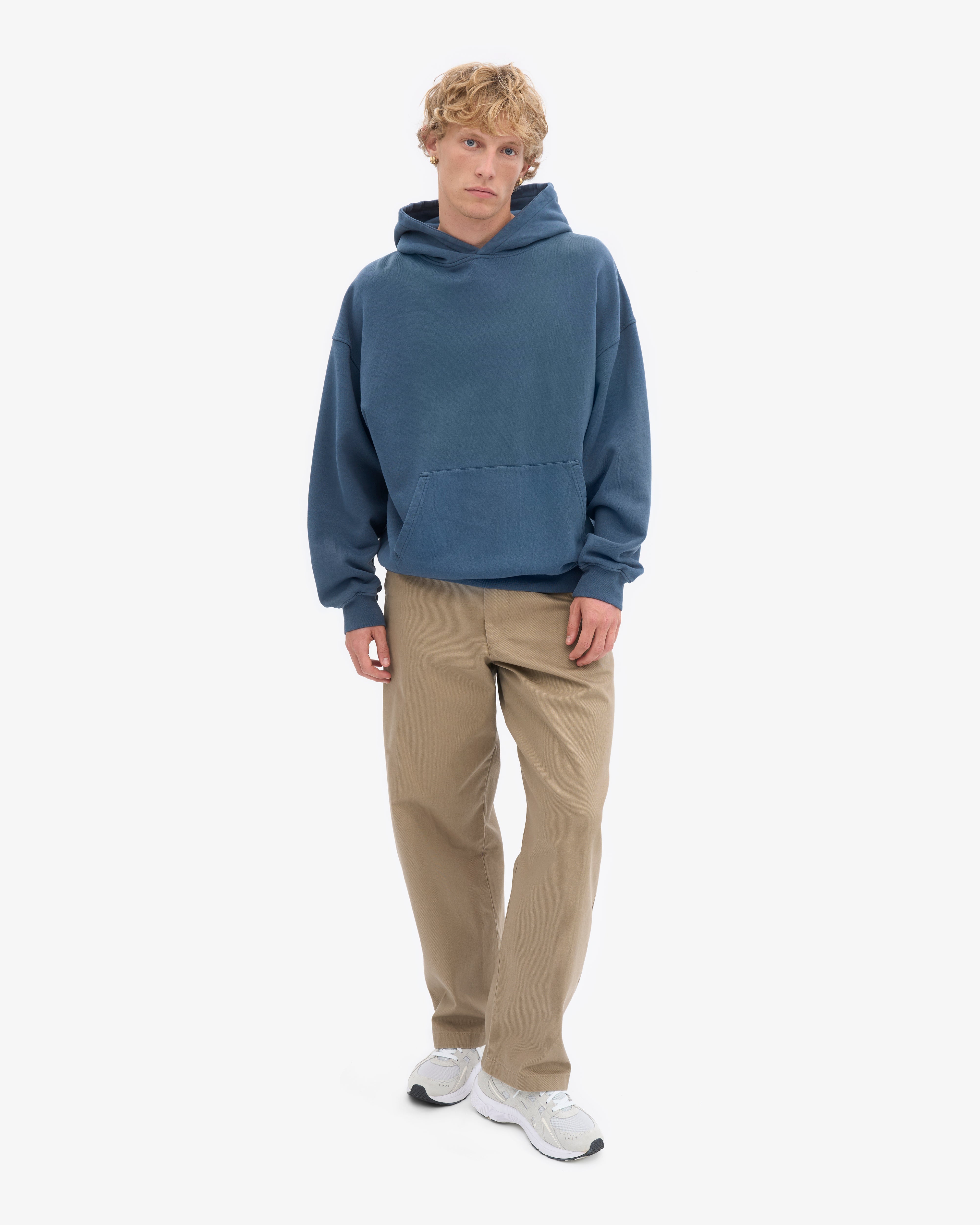 Organic Oversized Hood - Petrol Blue