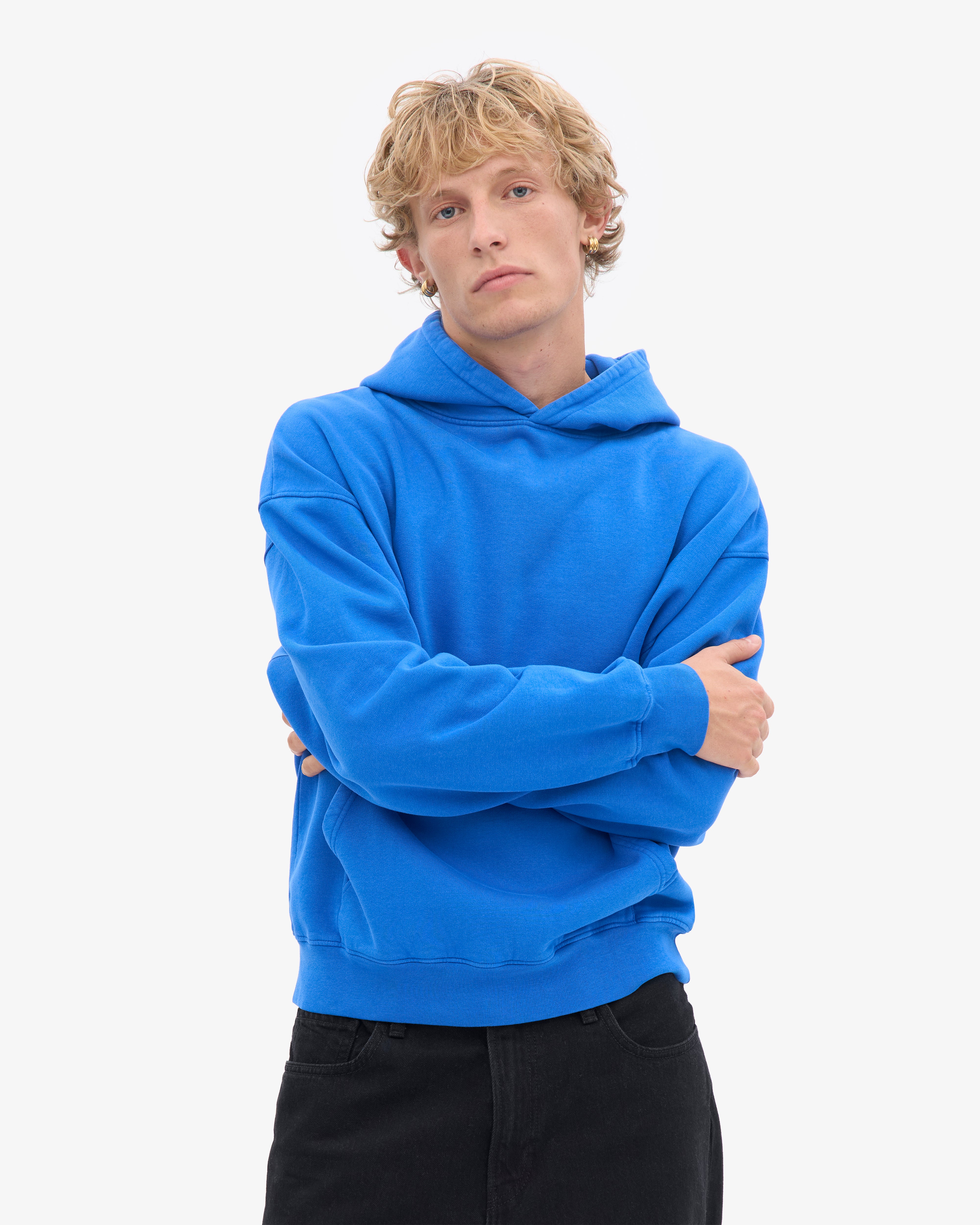 Organic Oversized Hood - Sapphire Blue