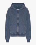 Organic Oversized Zip Hood - Neptune Blue