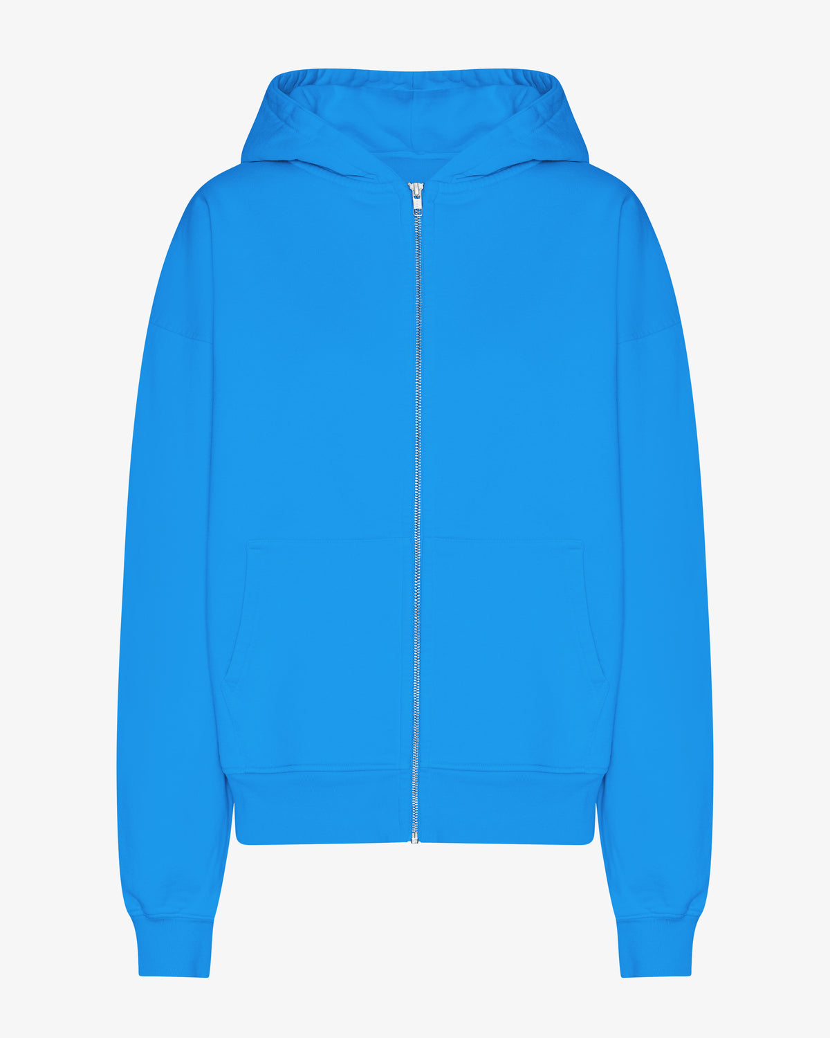 Organic Oversized Zip Hood - Pacific Blue – Colorful Standard