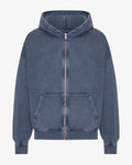 Organic Oversized Zip Hood - Neptune Blue