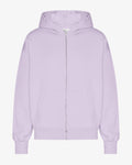 Organic Oversized Zip Hood - Soft Lavender