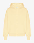 Organic Oversized Zip Hood - Soft Yellow