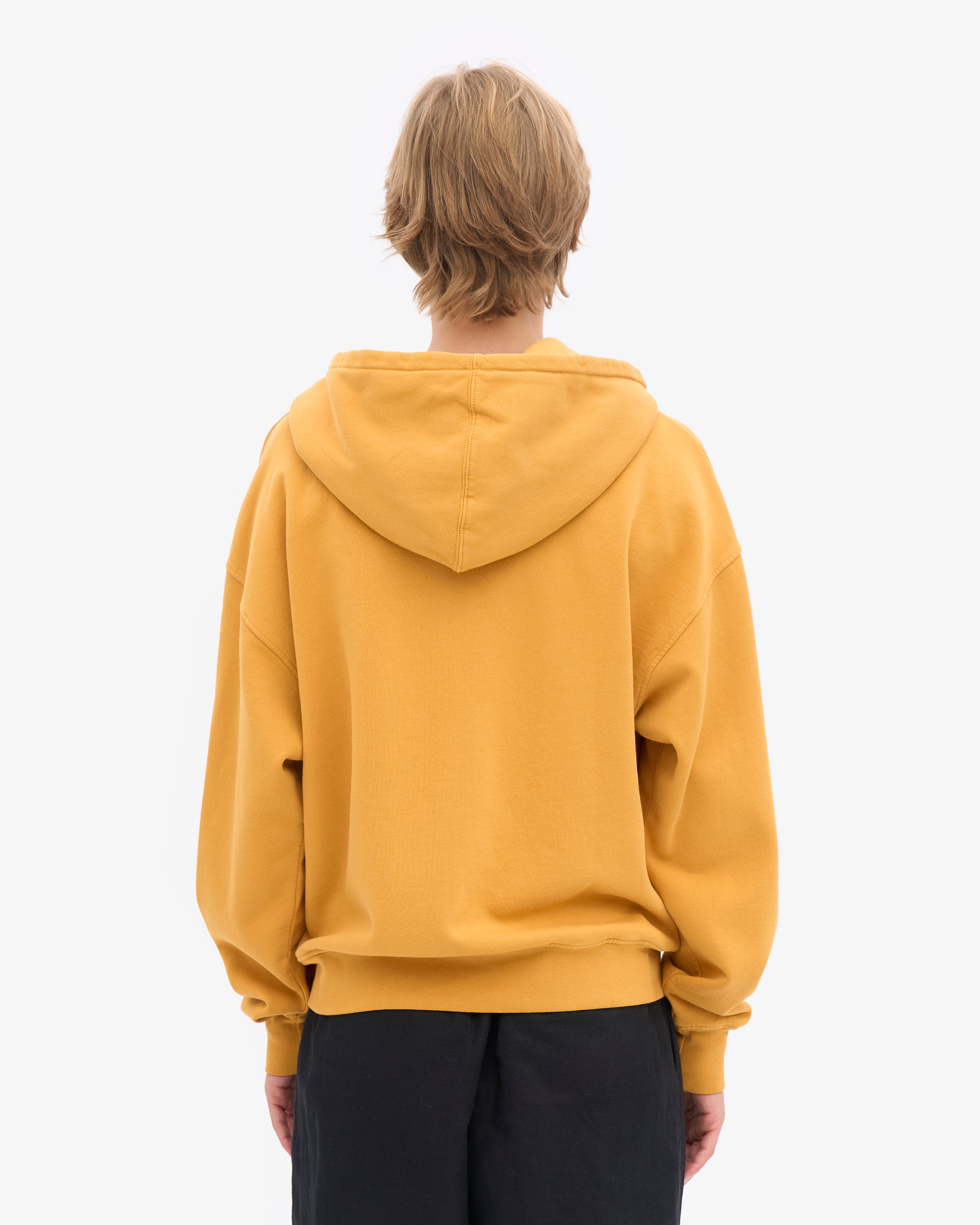 Organic Oversized Zip Hood - Burned Yellow