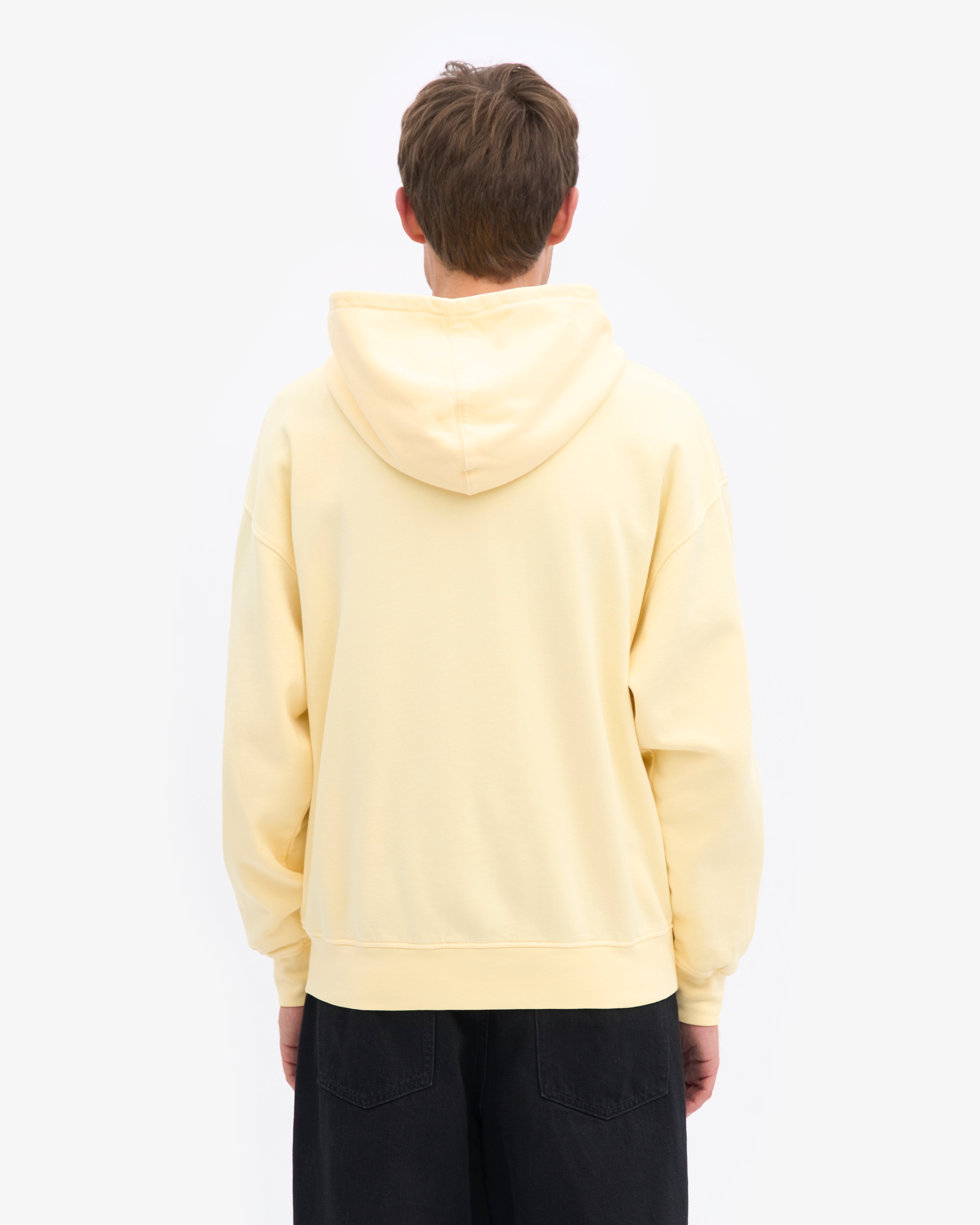 Organic Oversized Zip Hood - Soft Yellow