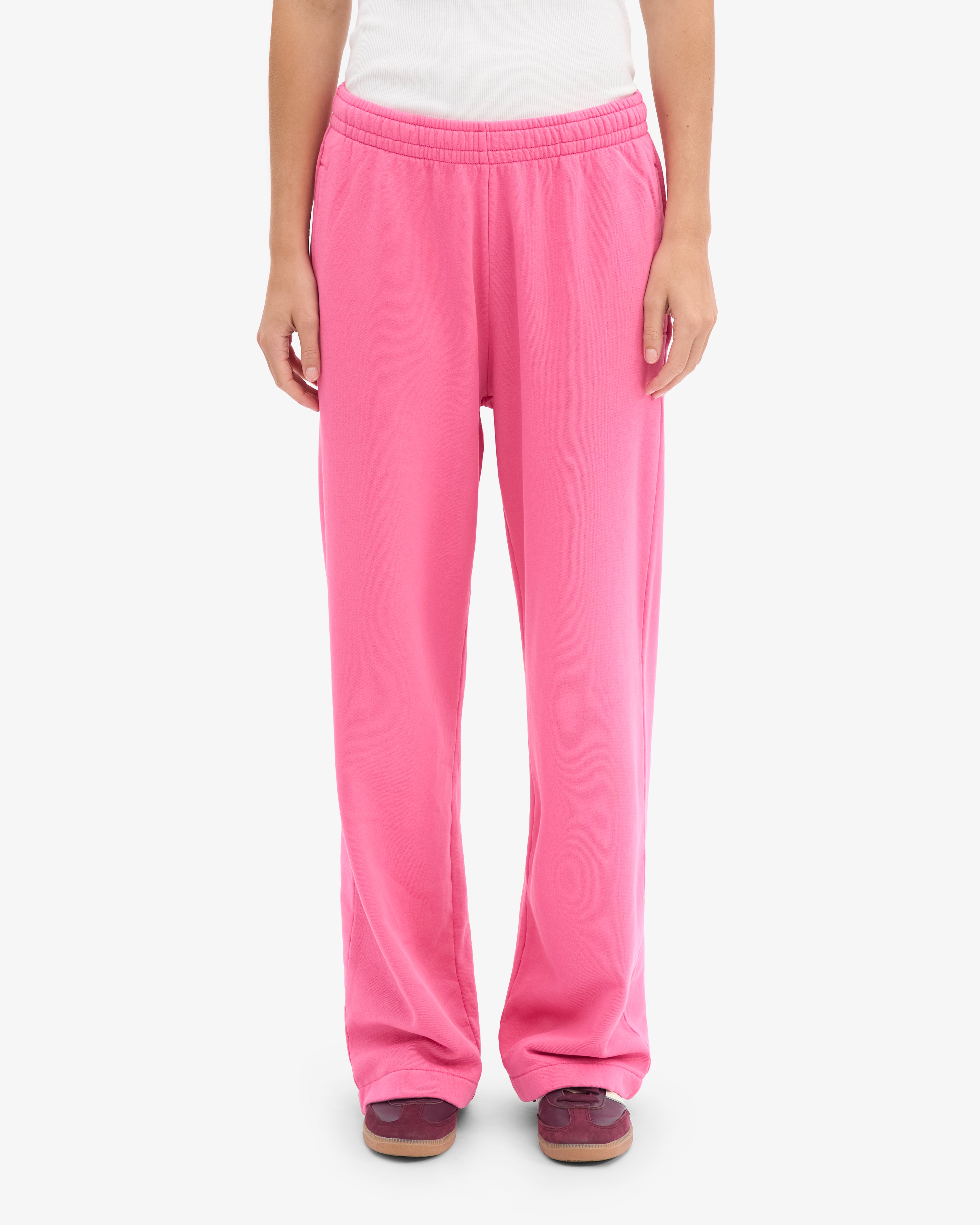 Organic Straight Leg Sweatpants - Bubblegum Pink