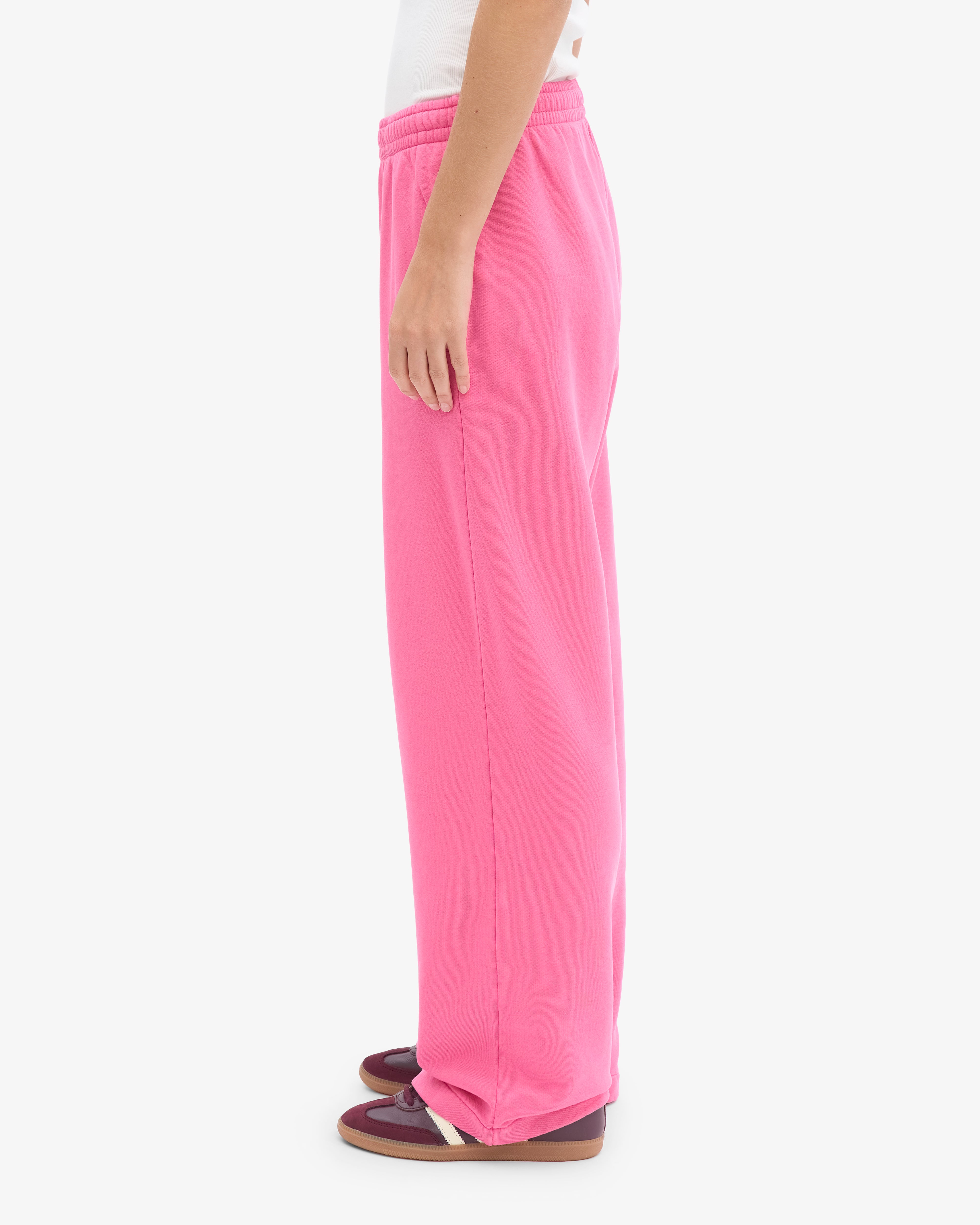 Organic Straight Leg Sweatpants - Bubblegum Pink