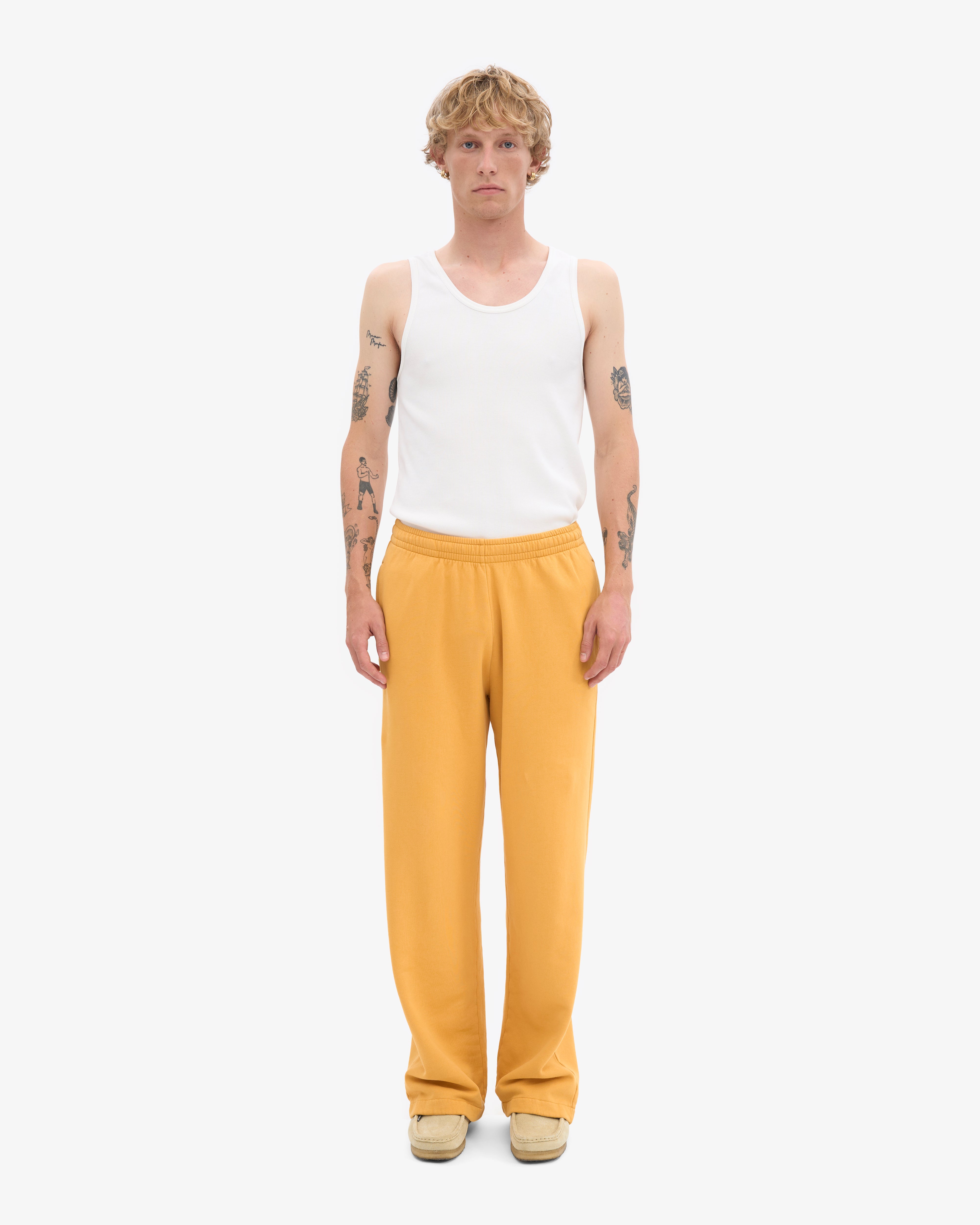 Organic Straight Leg Sweatpants - Burned Yellow