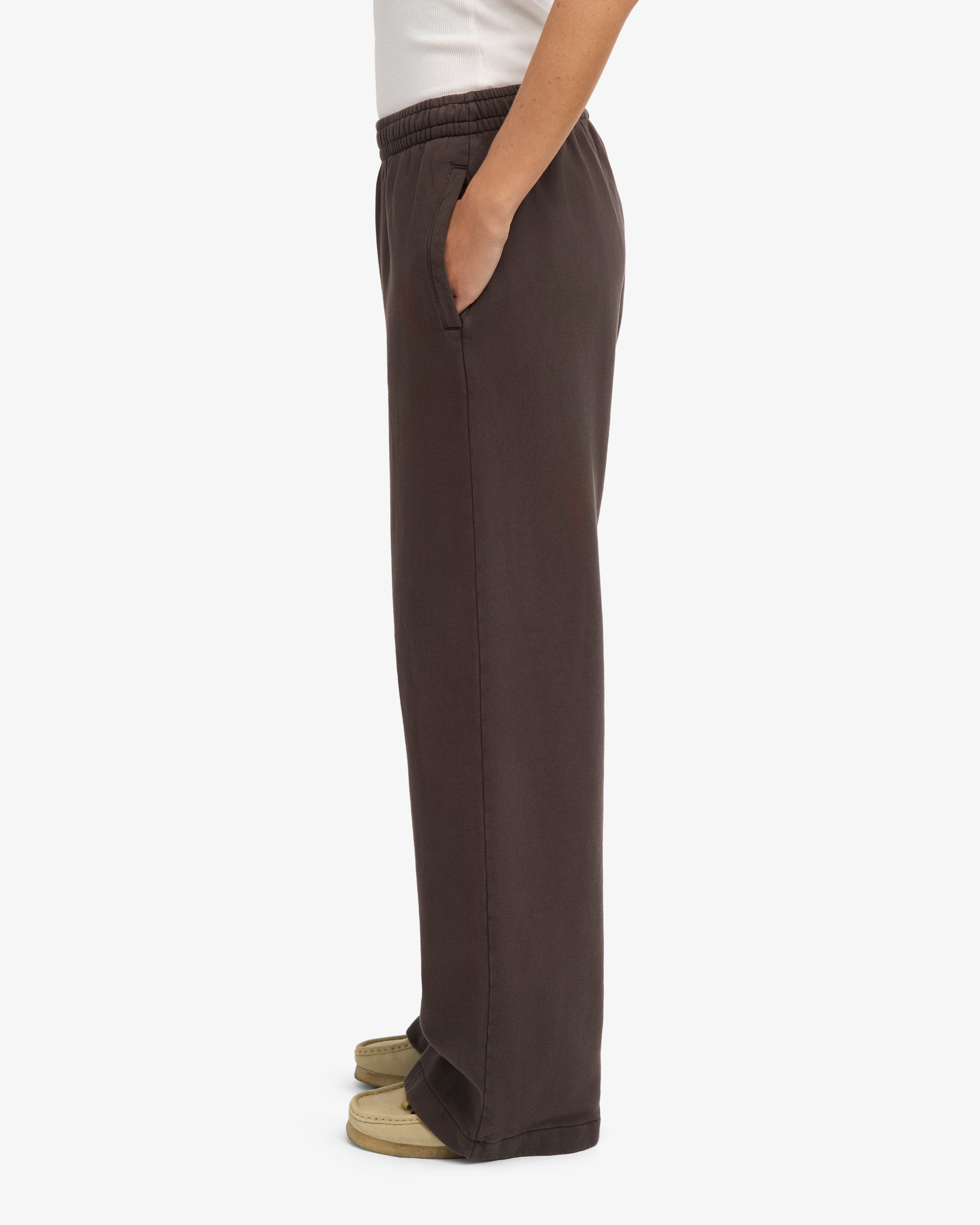 Organic Straight Leg Sweatpants - Coffee Brown