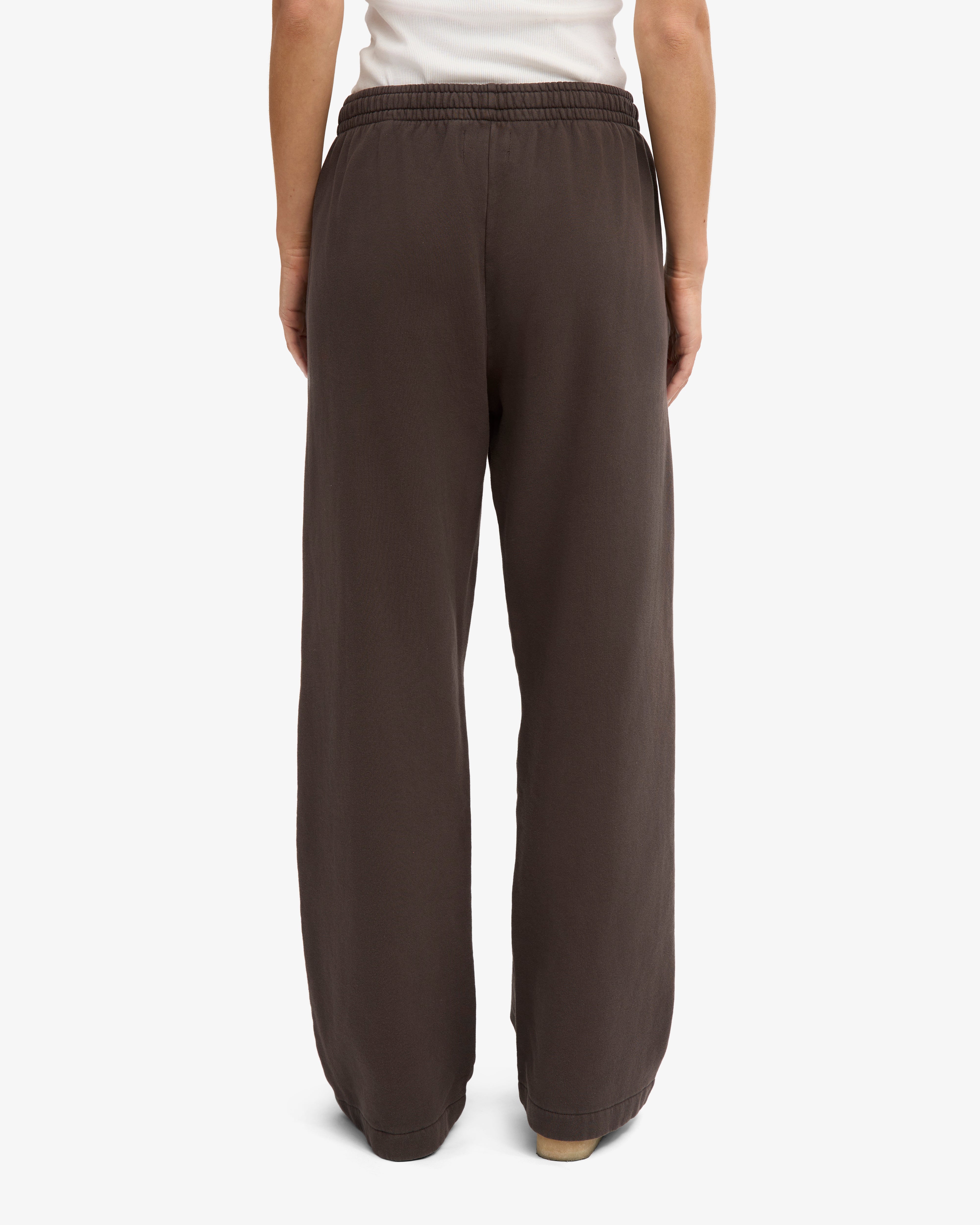 Organic Straight Leg Sweatpants - Coffee Brown