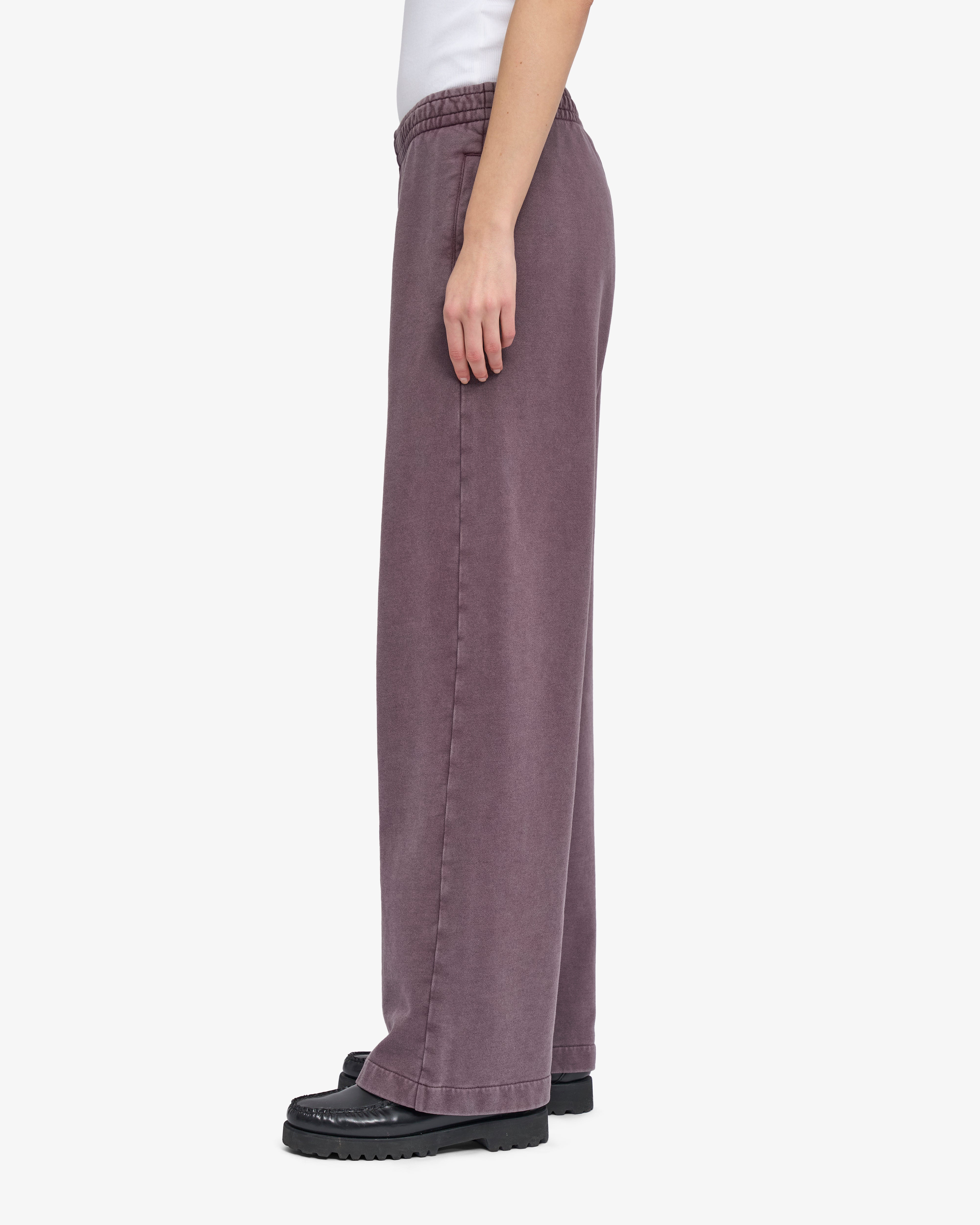 Organic Straight Leg Sweatpants - Faded Grape