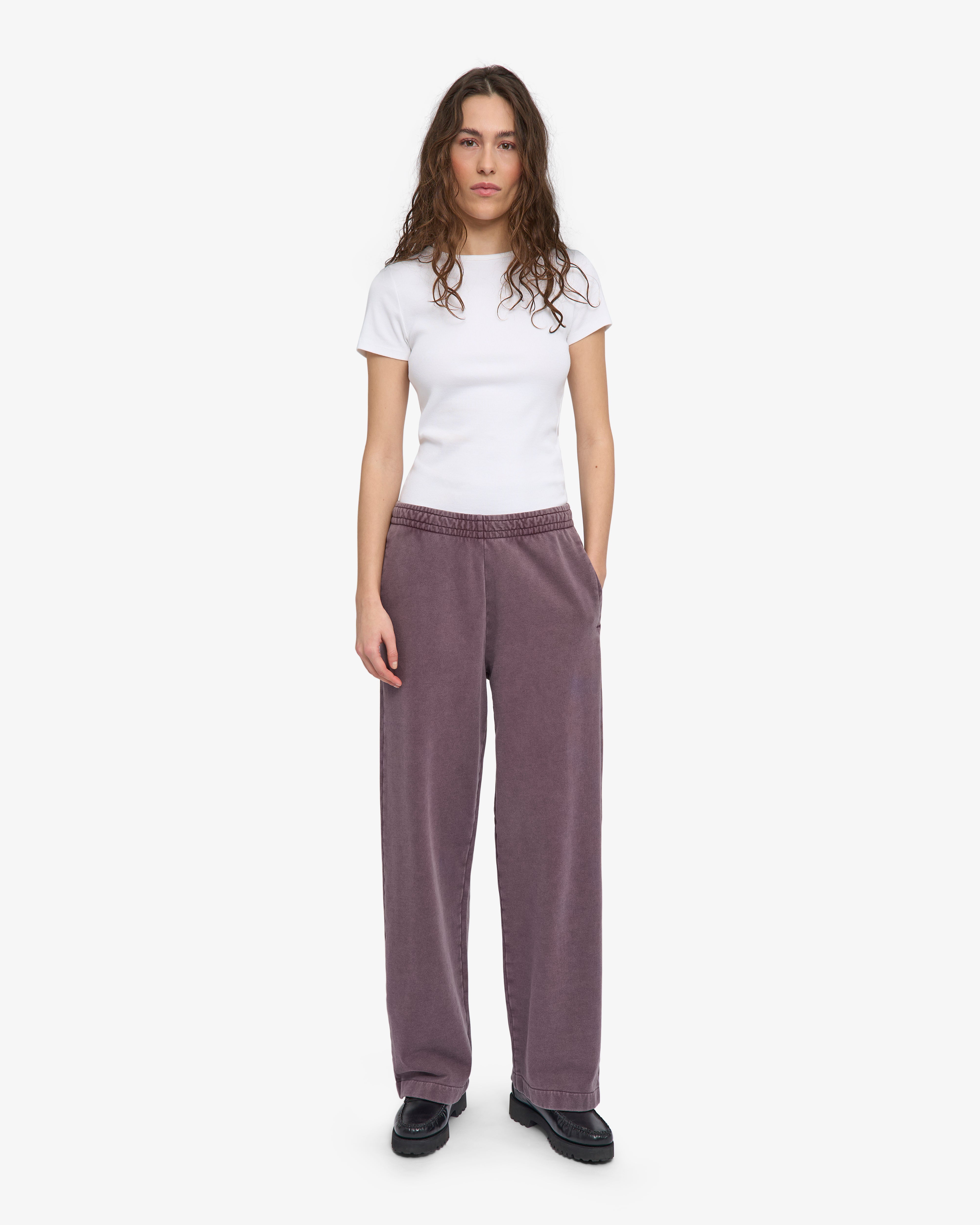Organic Straight Leg Sweatpants - Faded Grape