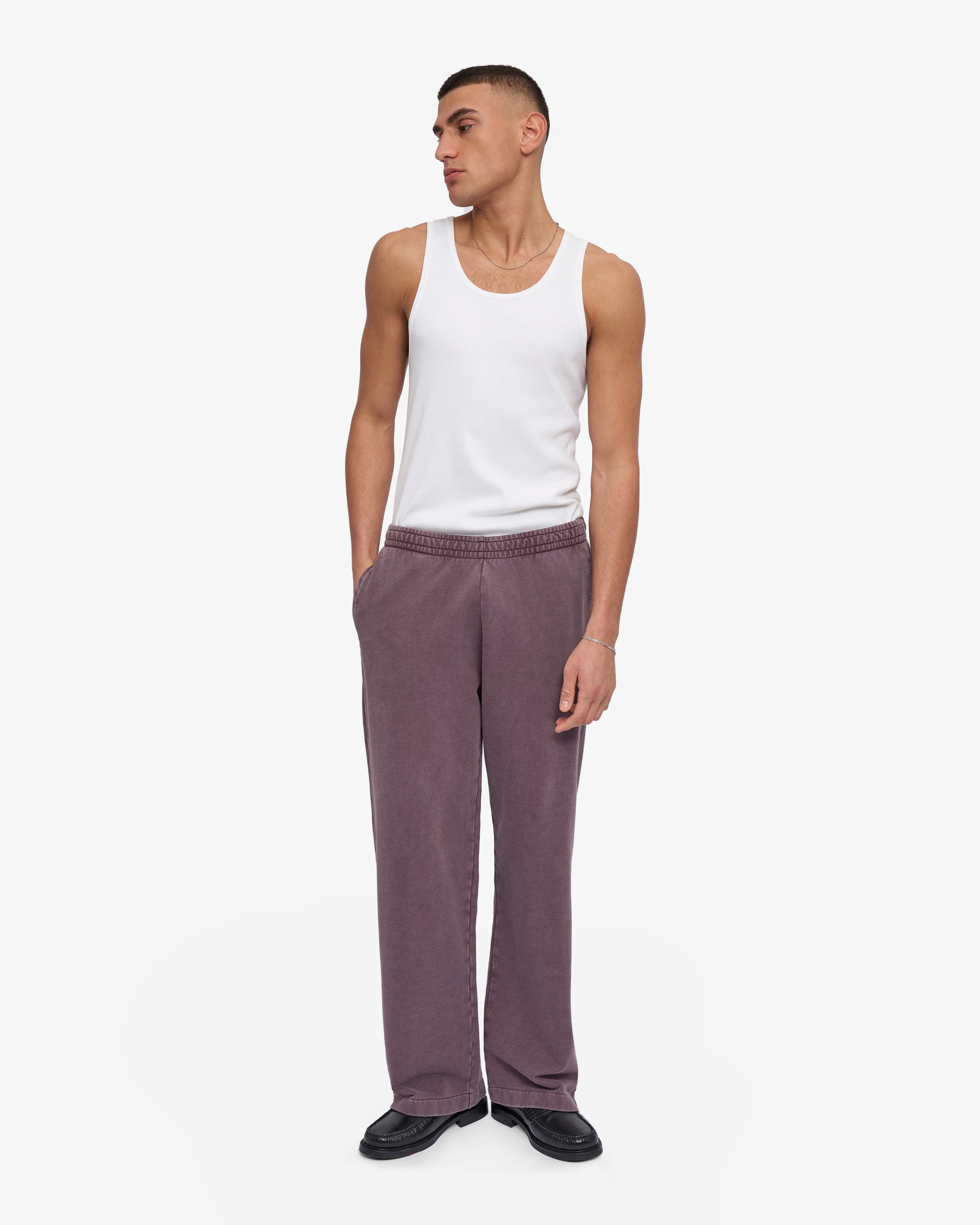 Organic Straight Leg Sweatpants - Faded Grape