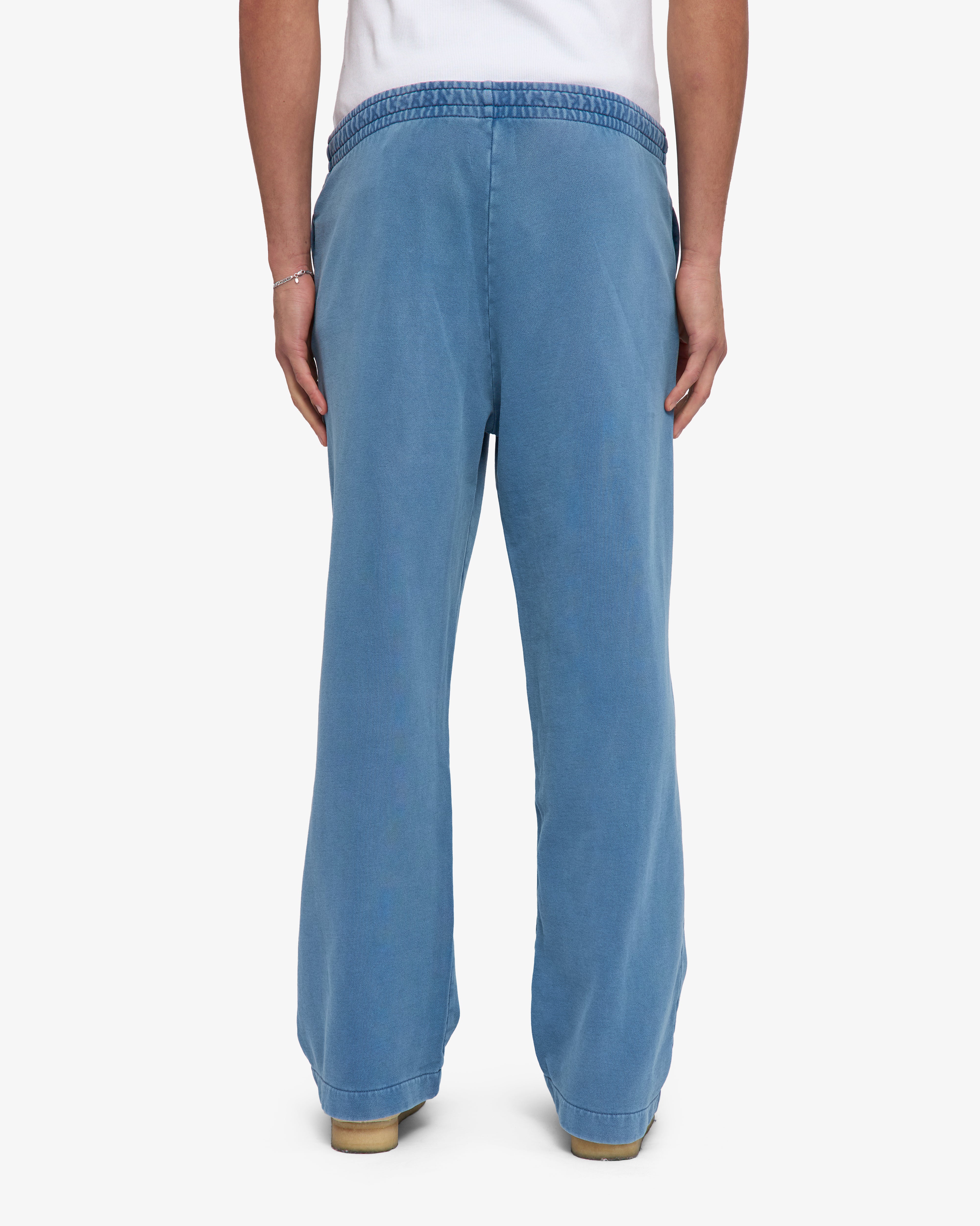 Organic Straight Leg Sweatpants - Faded Indigo