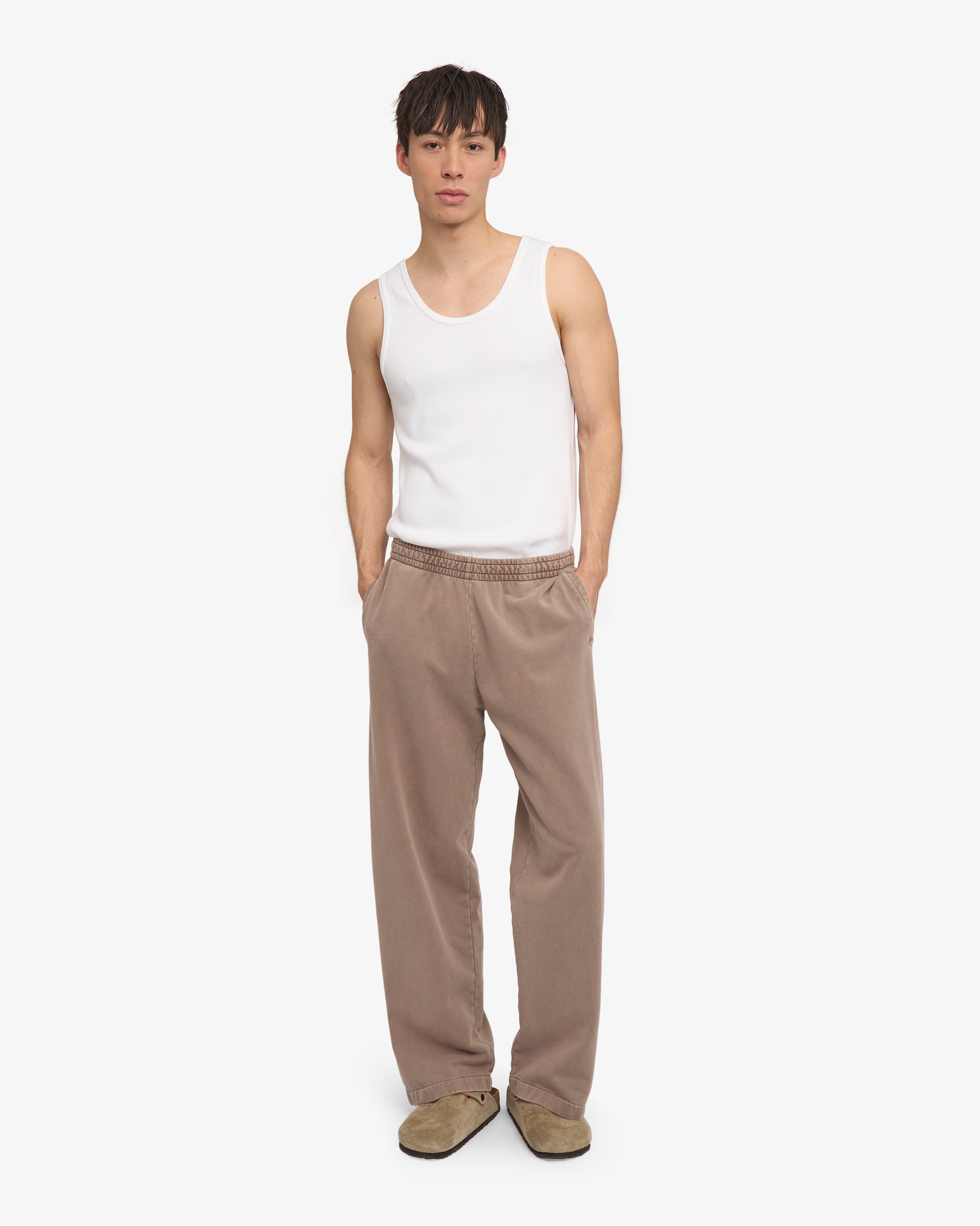 Organic Straight Leg Sweatpants - Faded Khaki