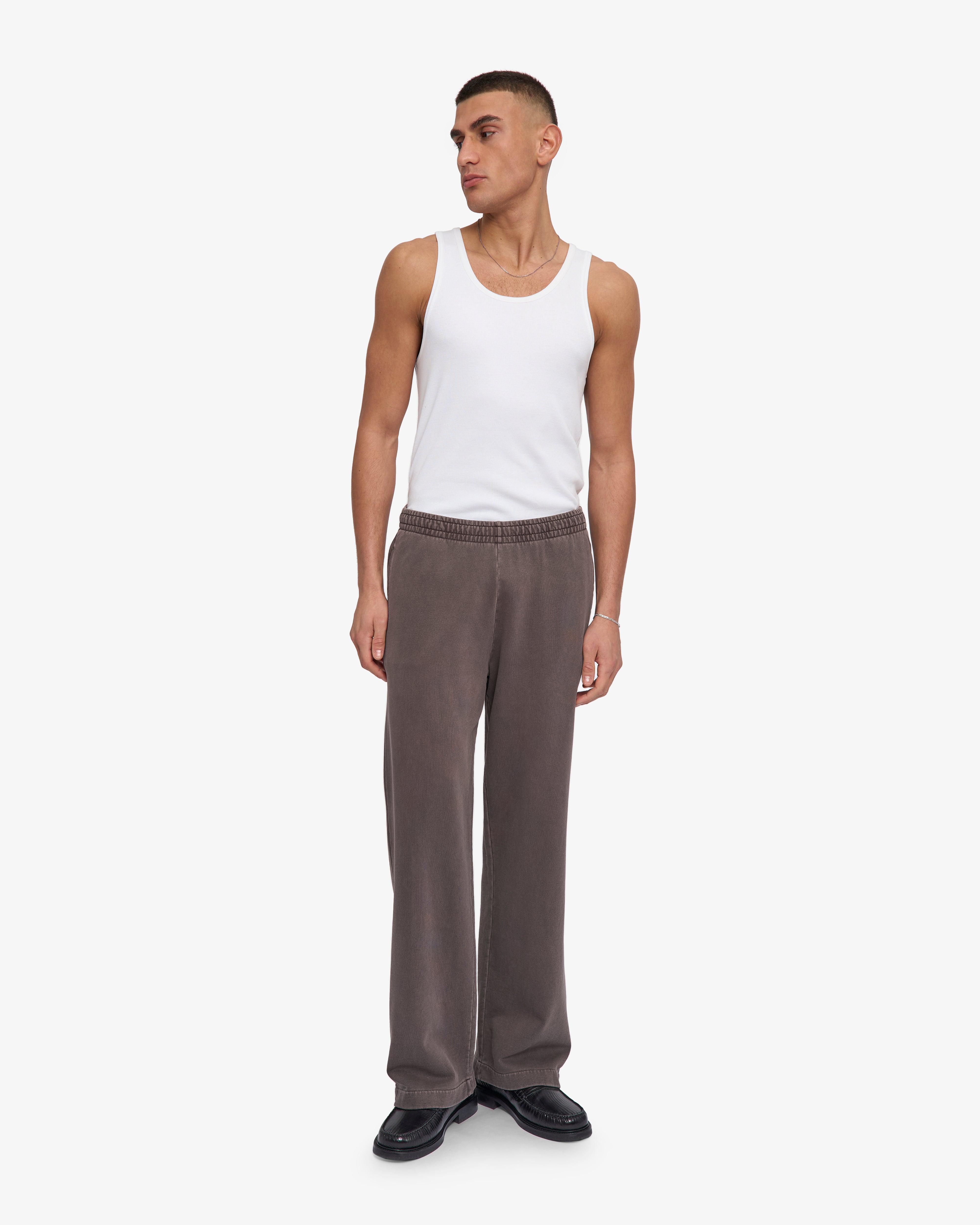 Organic Straight Leg Sweatpants - Faded Mud
