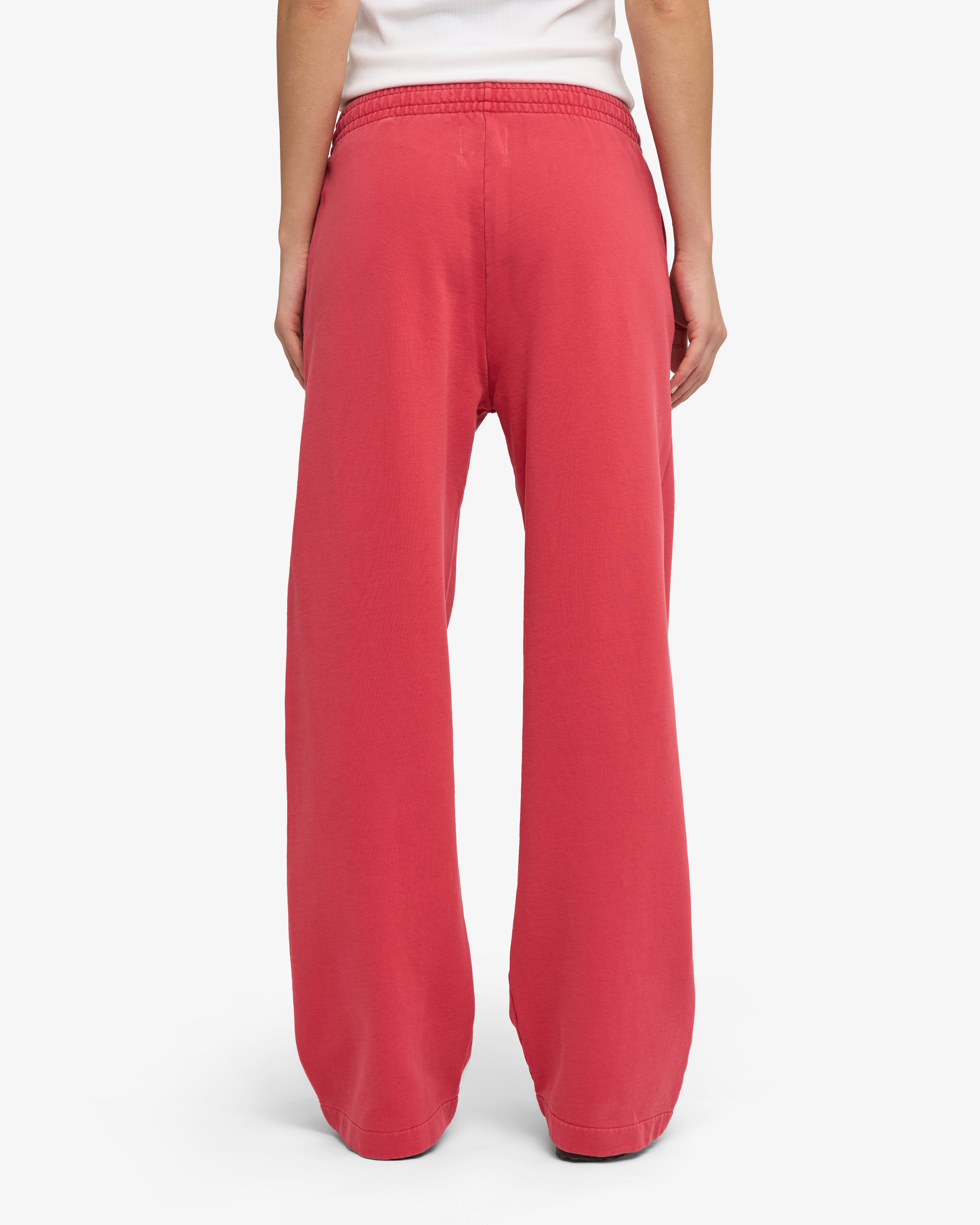 Organic Straight Leg Sweatpants - Faded Red