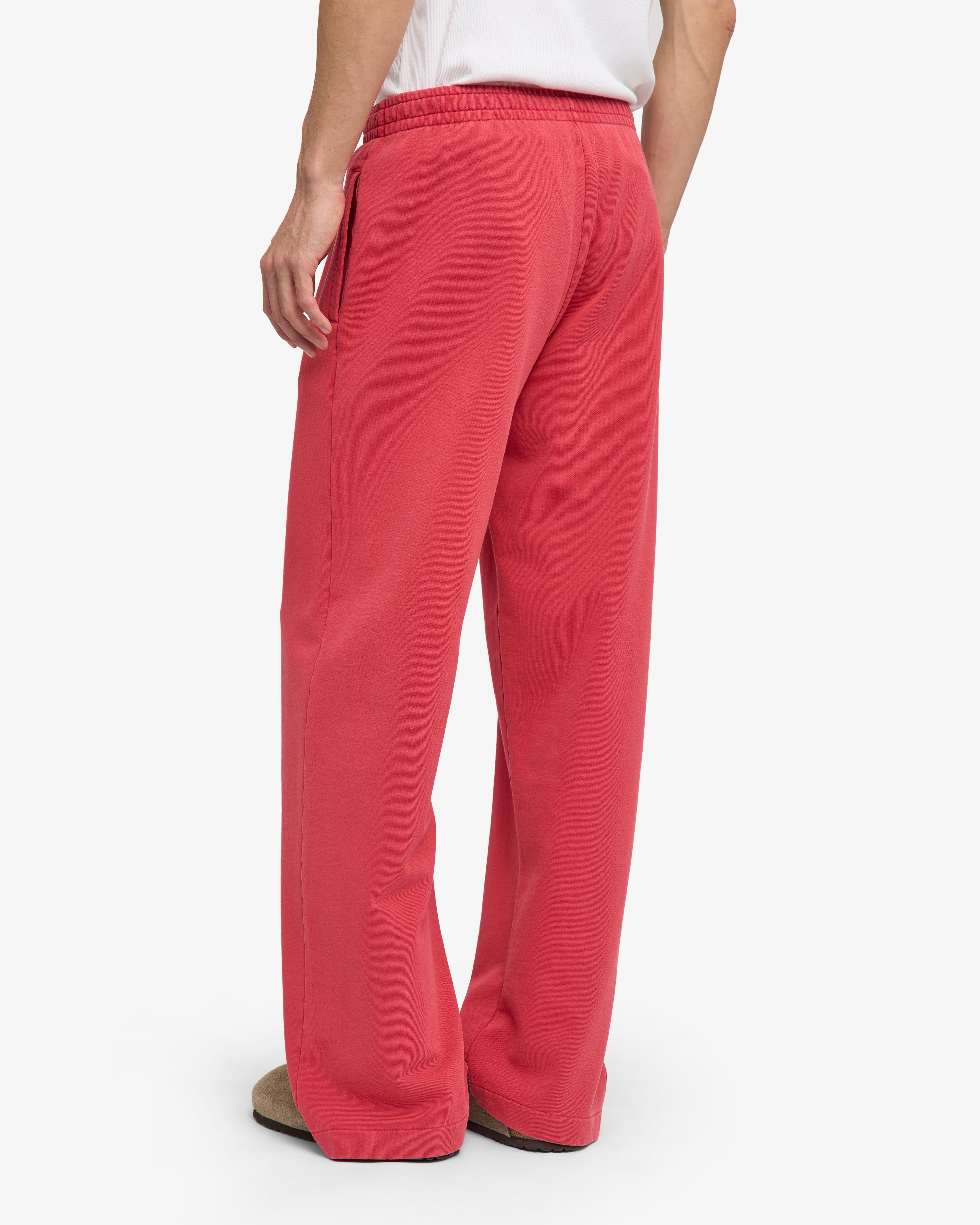 Organic Straight Leg Sweatpants - Faded Red