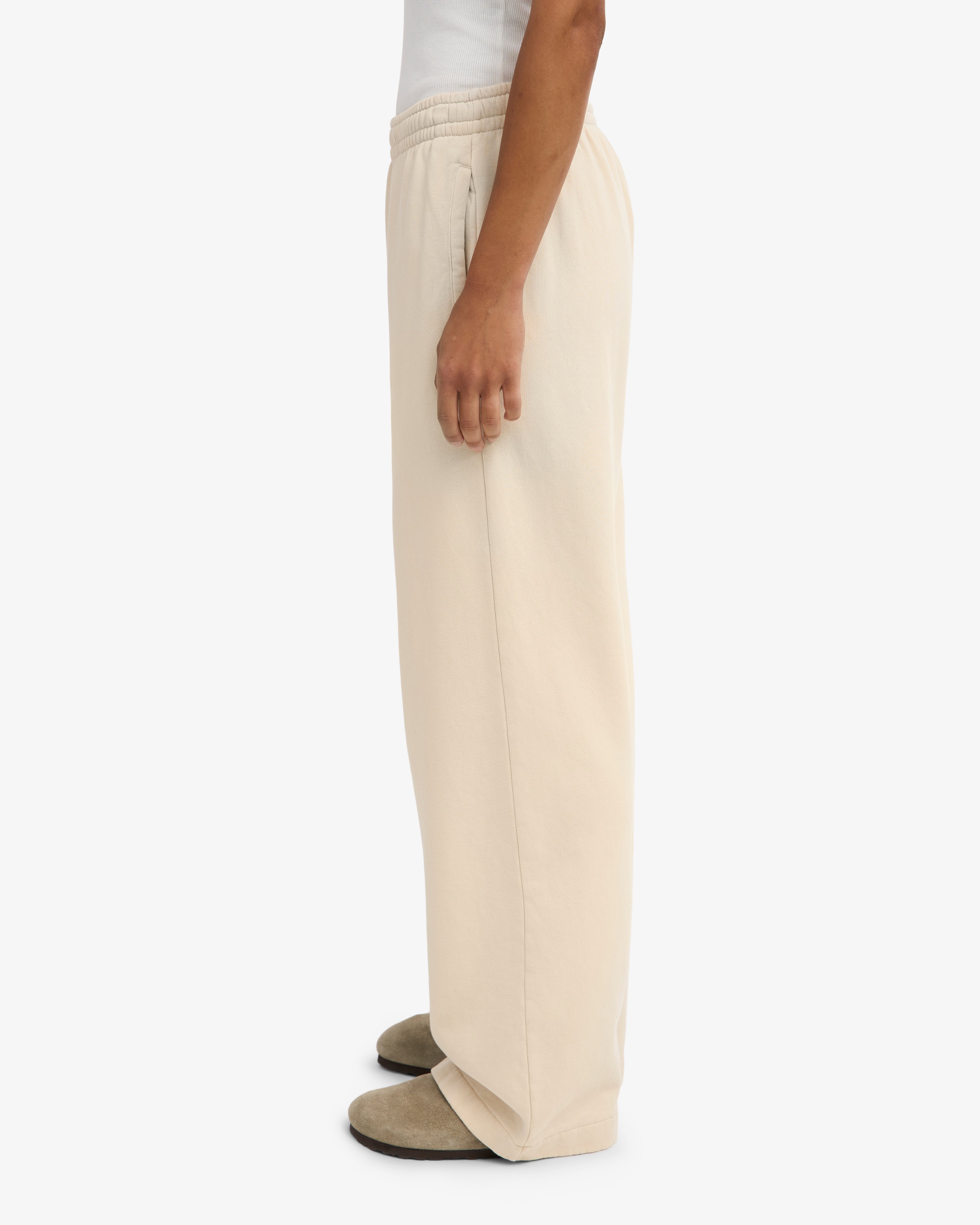 Organic Straight Leg Sweatpants - Ivory White