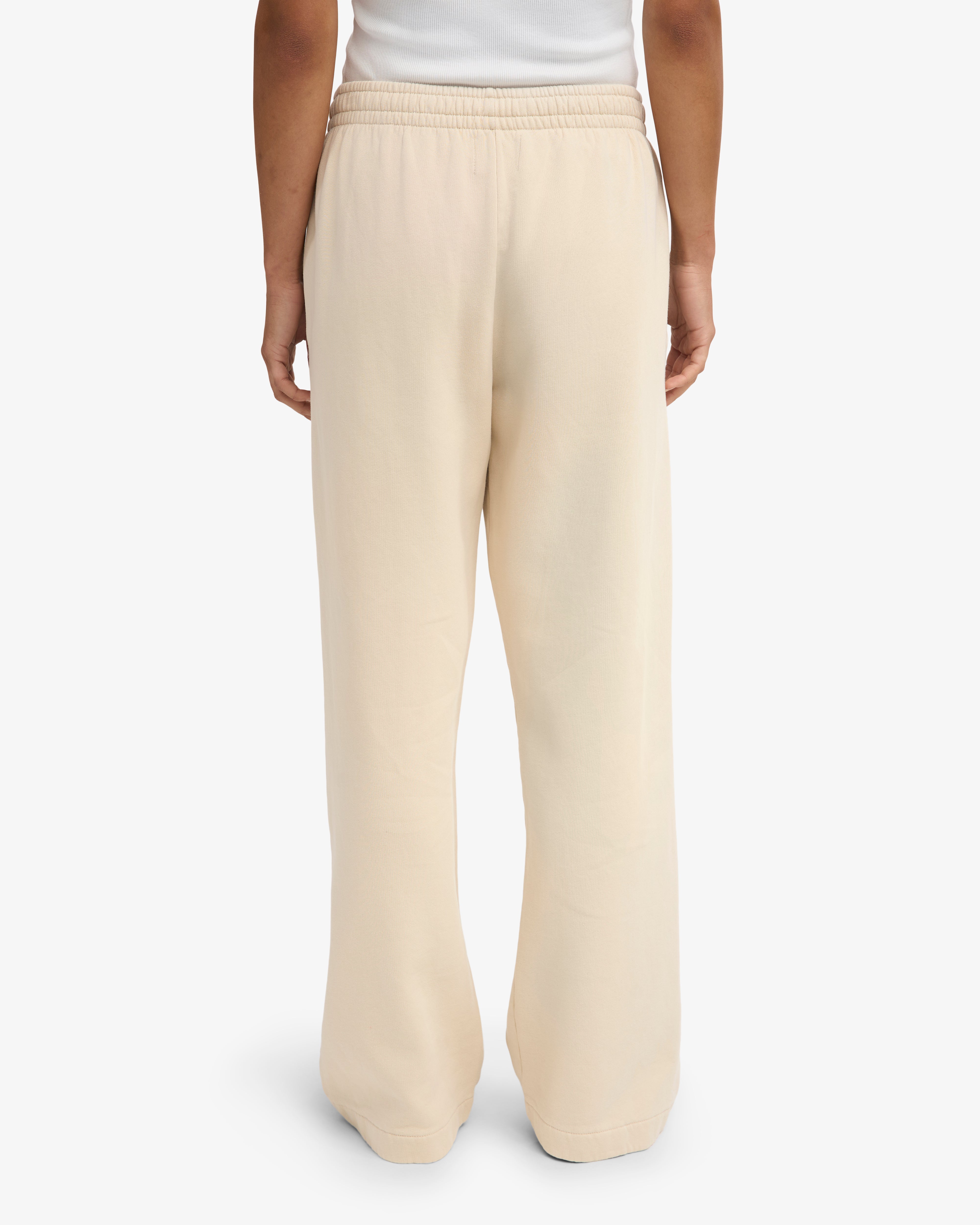 Organic Straight Leg Sweatpants - Ivory White