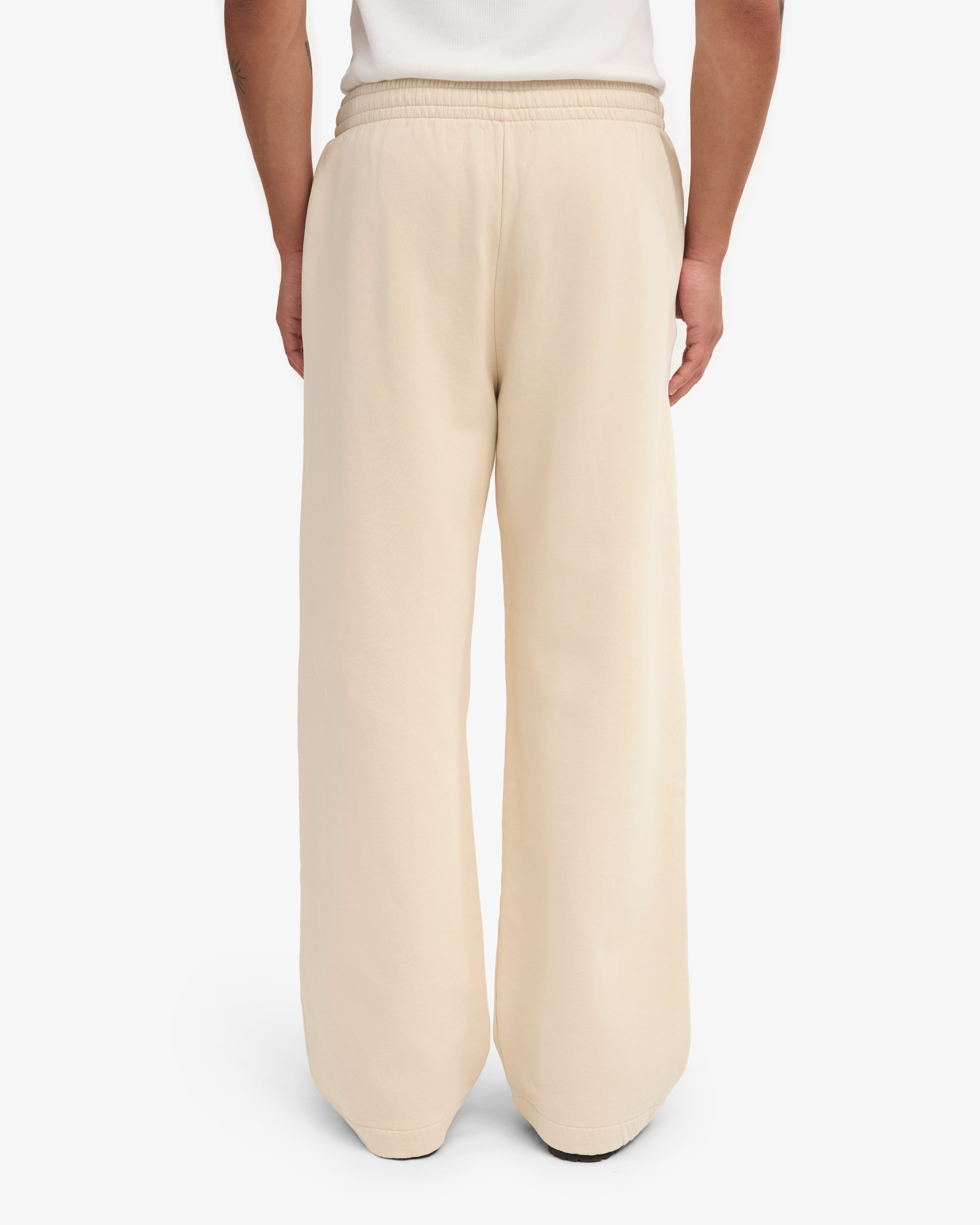 Organic Straight Leg Sweatpants - Ivory White