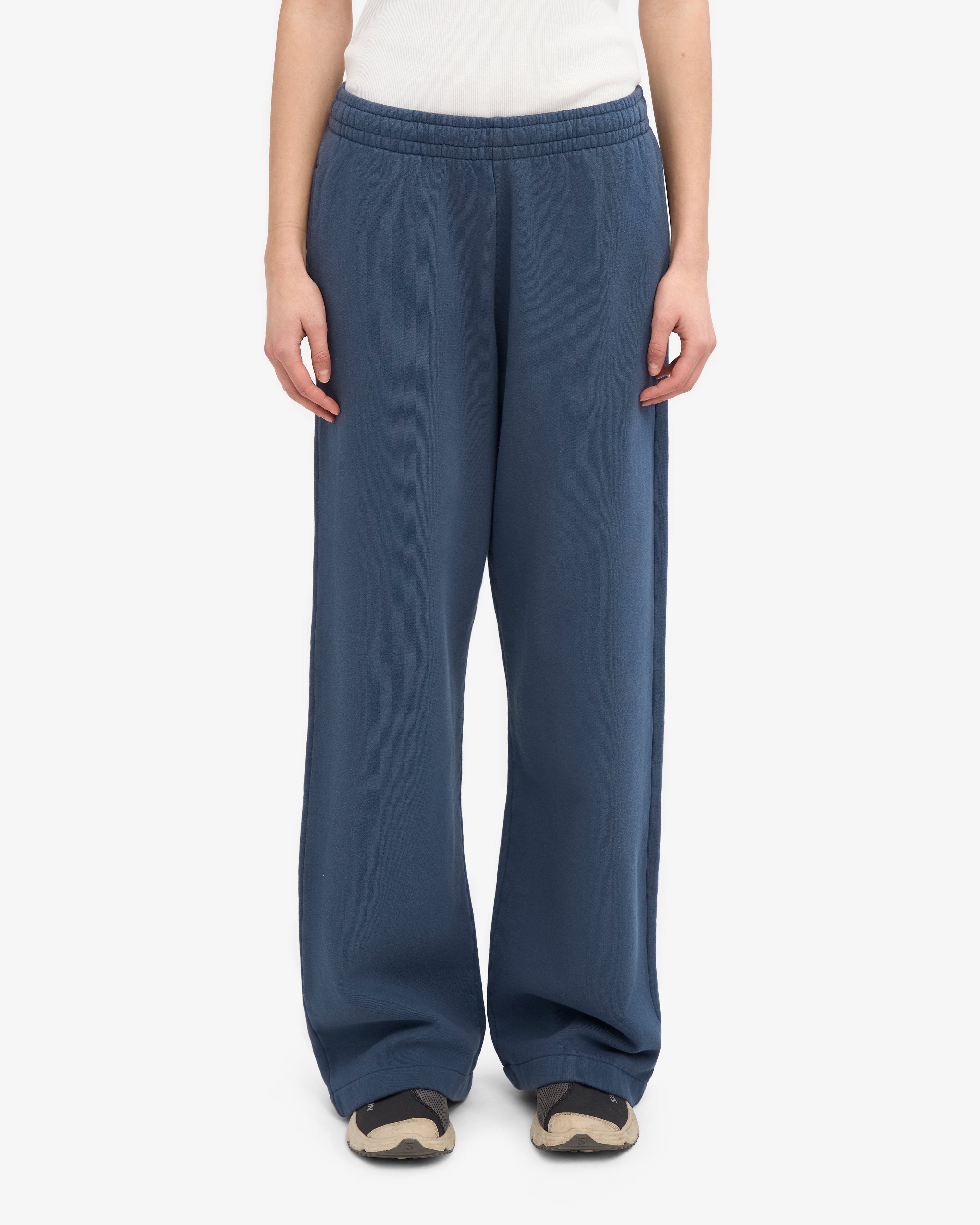 Organic Straight Leg Sweatpants - Petrol Blue