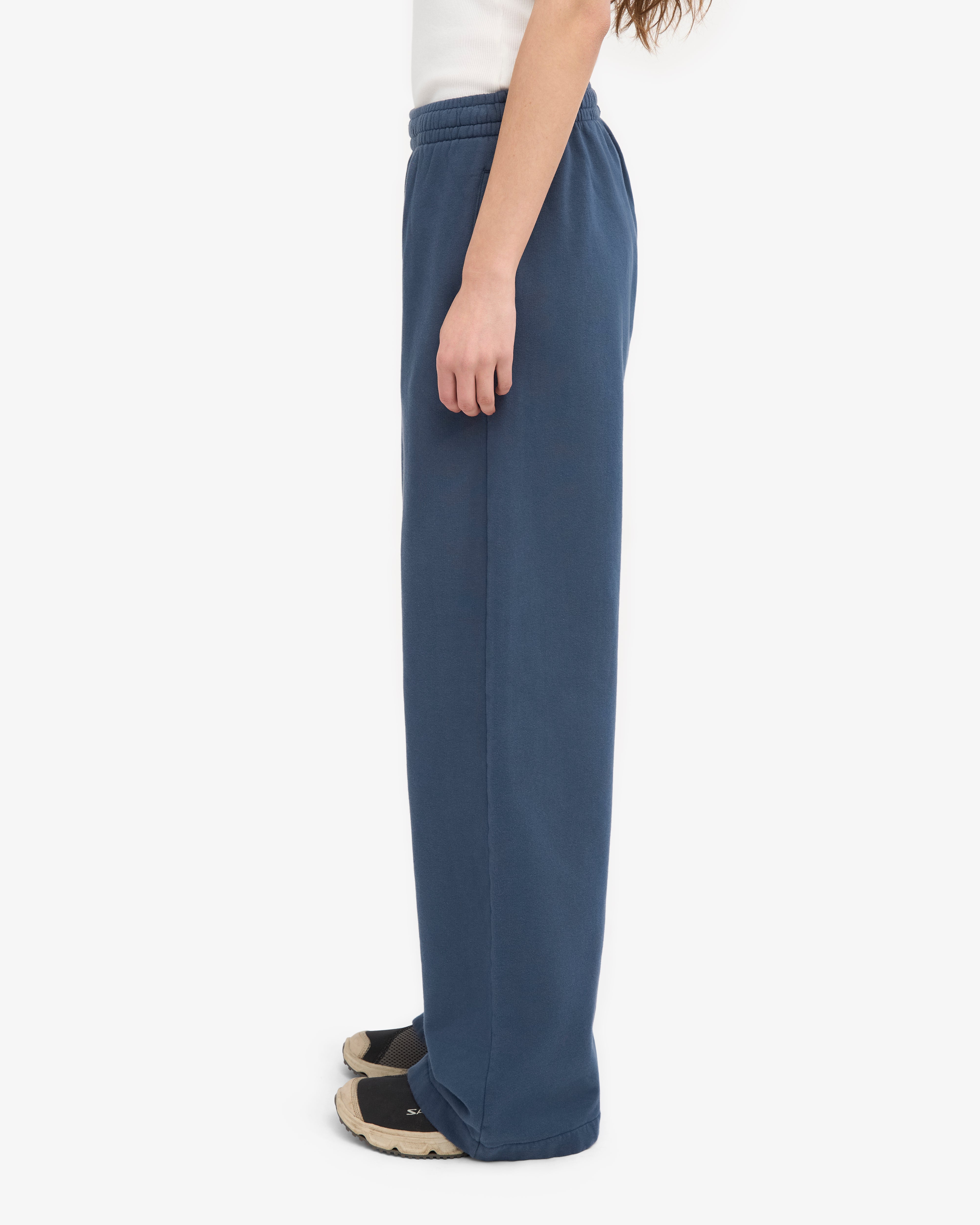 Organic Straight Leg Sweatpants - Petrol Blue