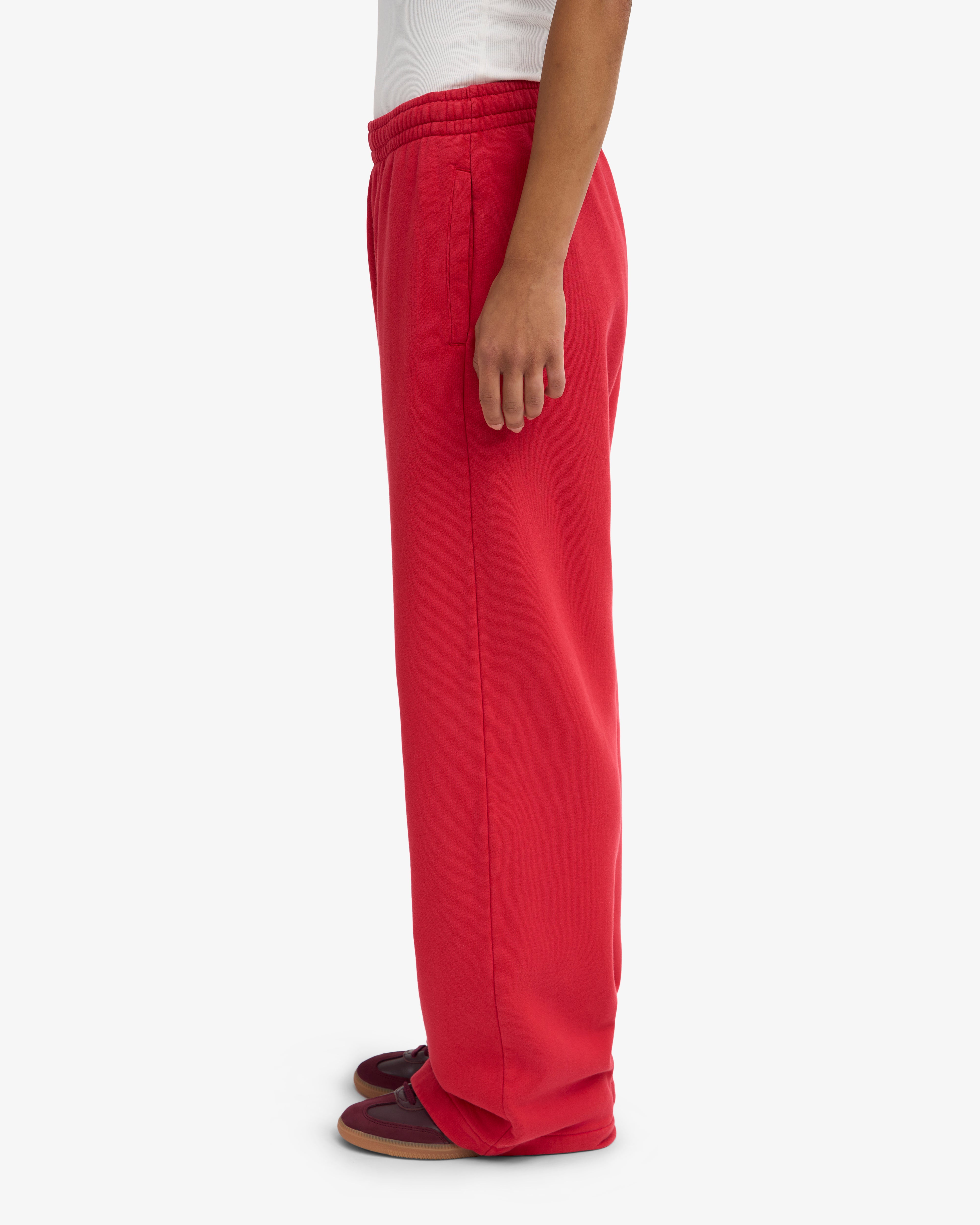 Organic Straight Leg Sweatpants - Scarlet Red