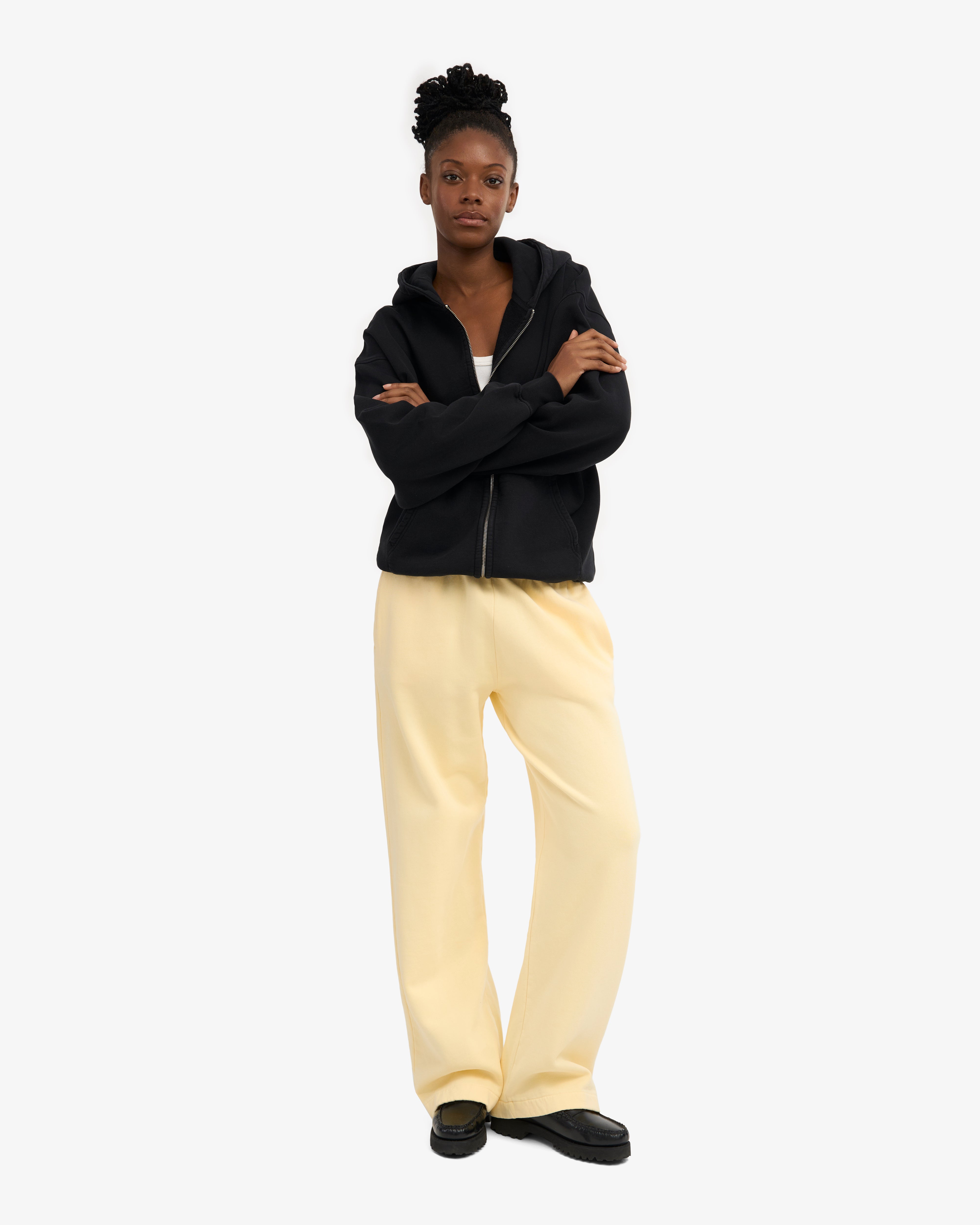 Organic Straight Leg Sweatpants - Soft Yellow