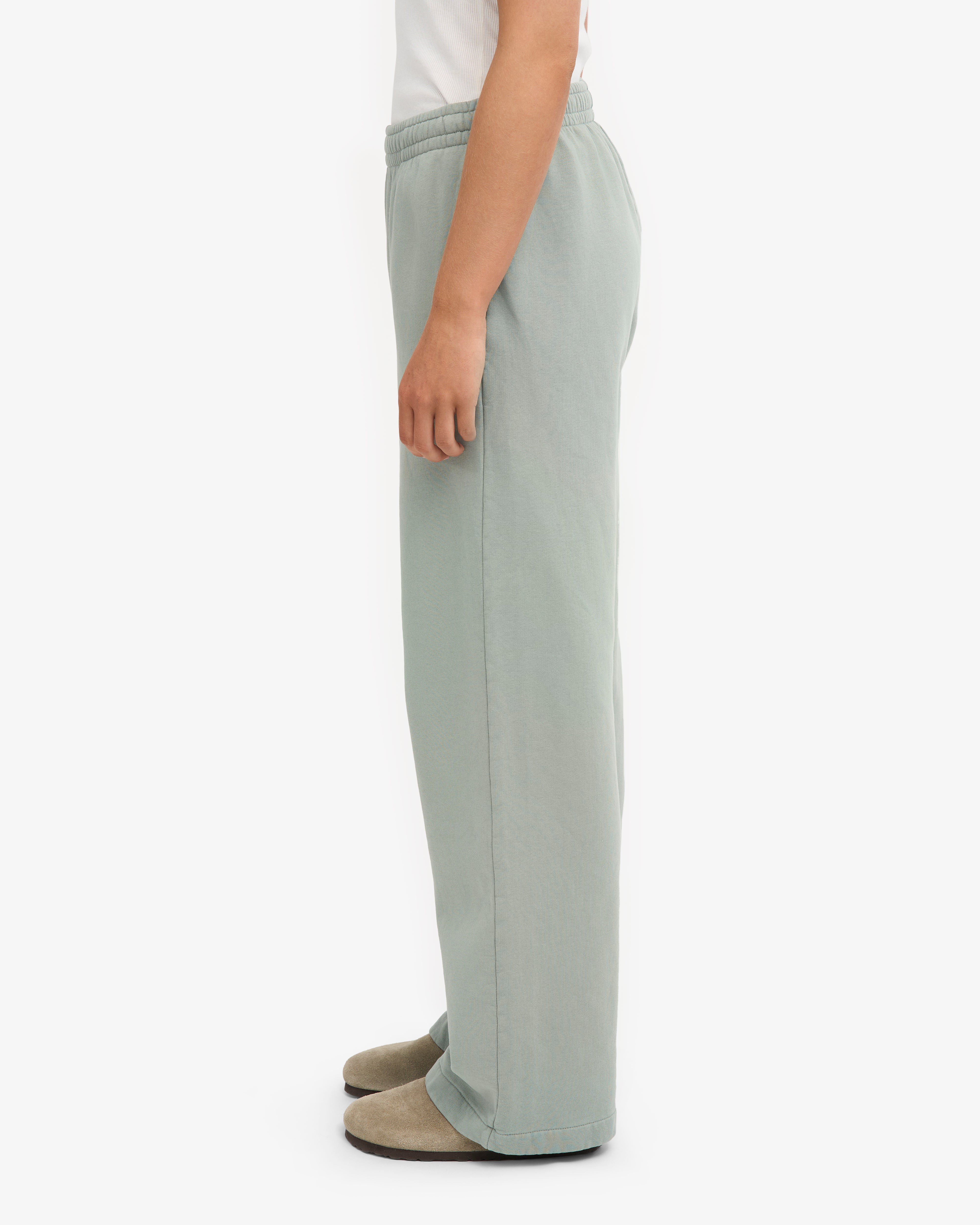 Organic Straight Leg Sweatpants - Steel Blue