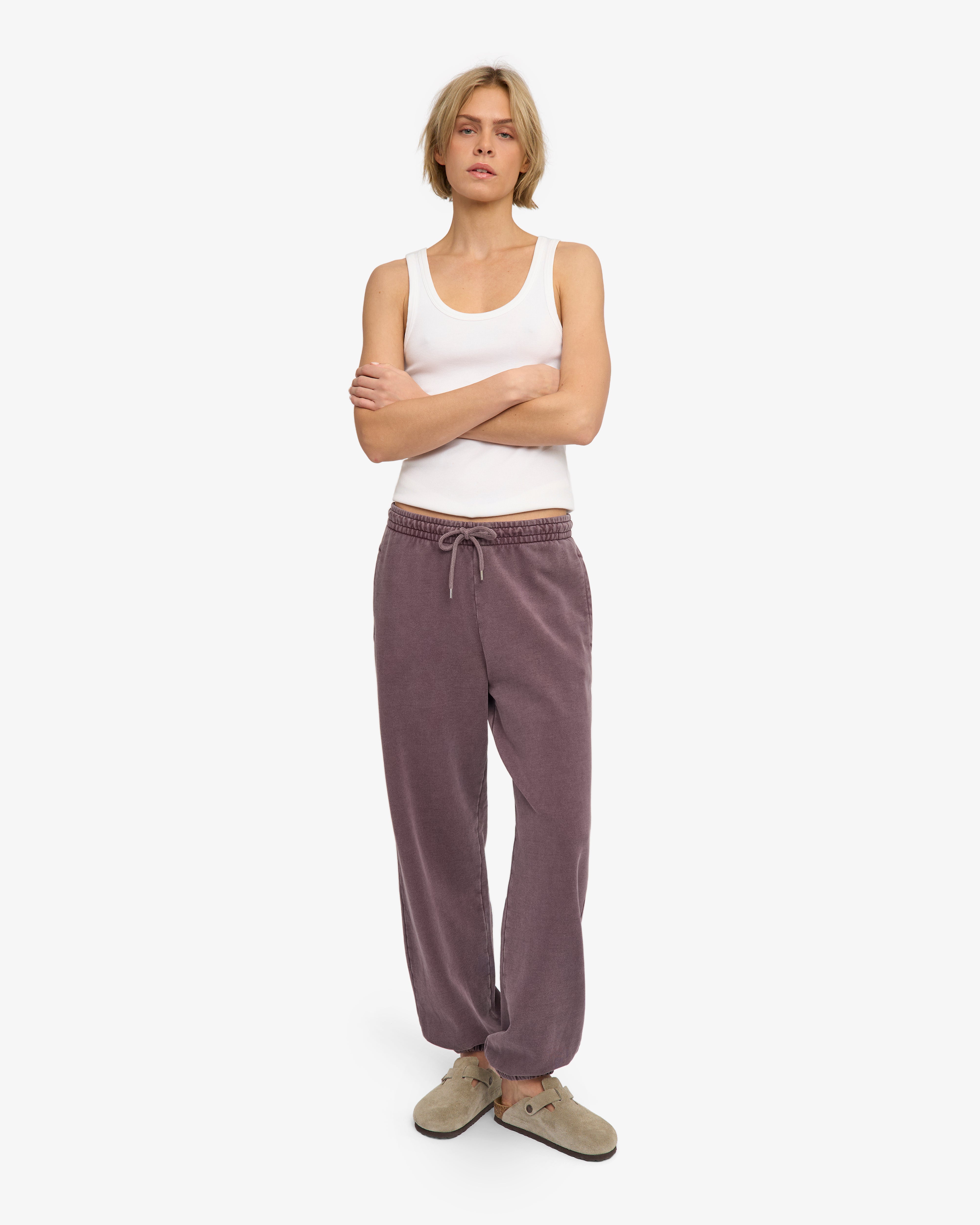 Organic Relaxed Sweatpants - Faded Grape