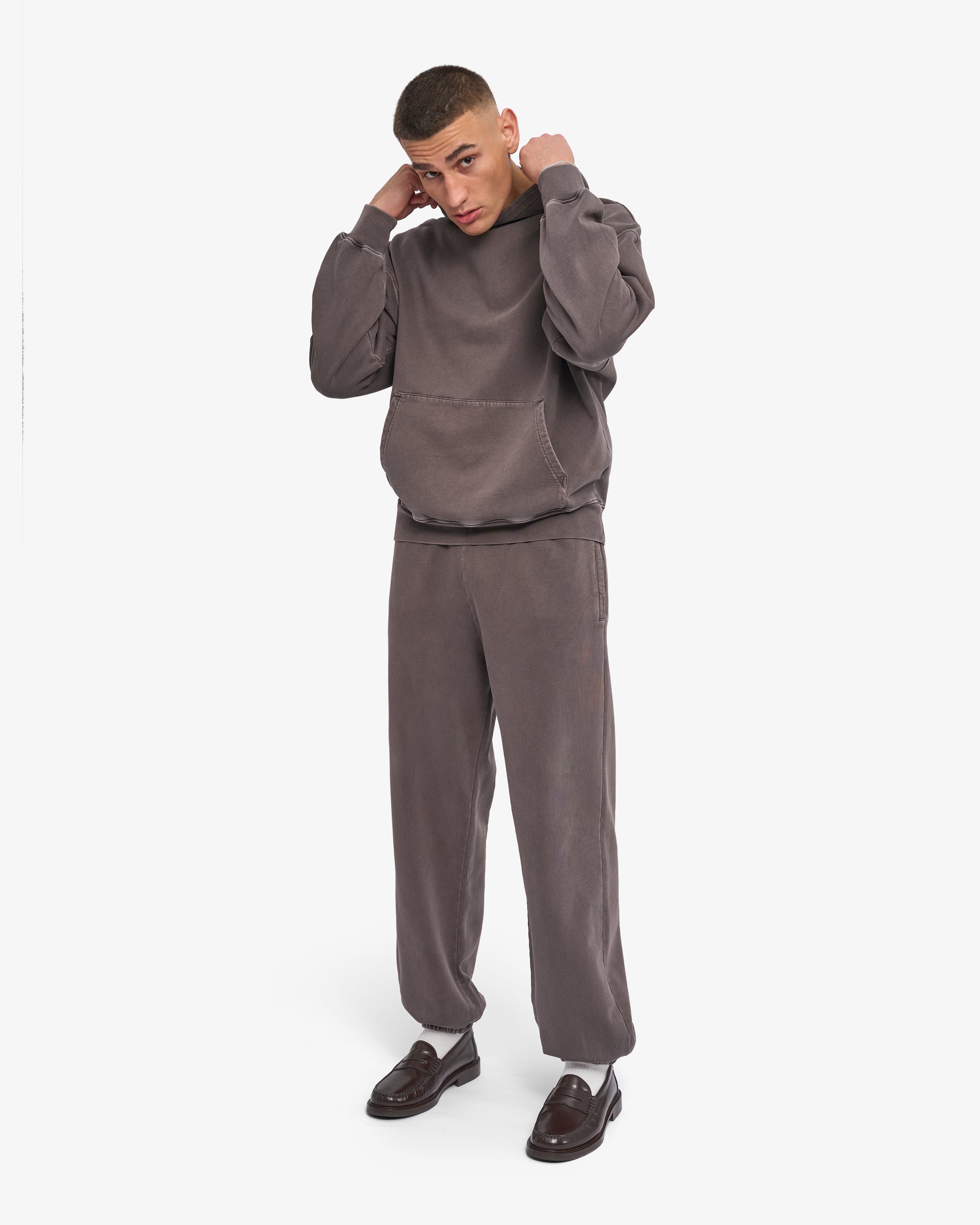 Organic Relaxed Sweatpants - Faded Mud