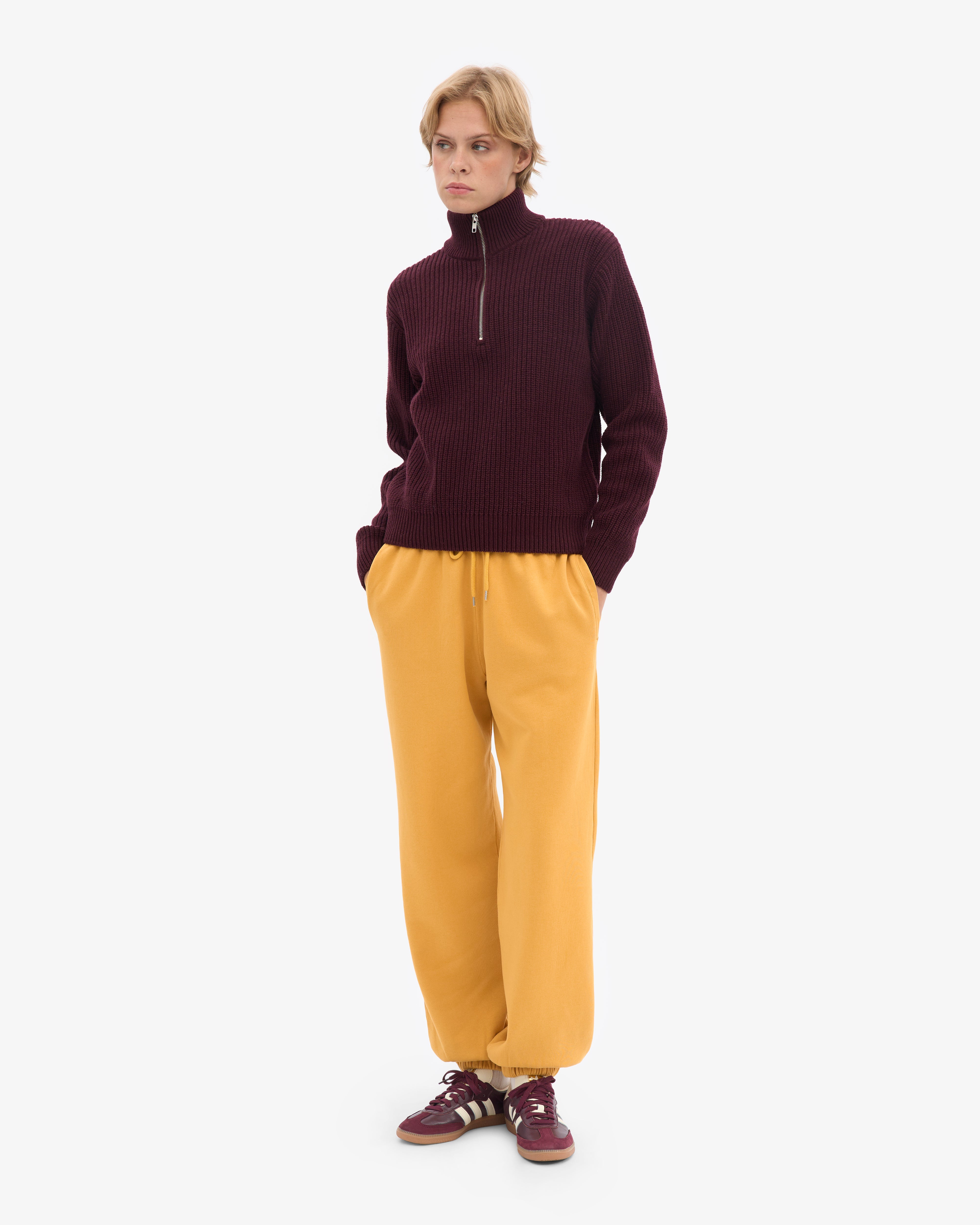 Organic Relaxed Sweatpants - Burned Yellow
