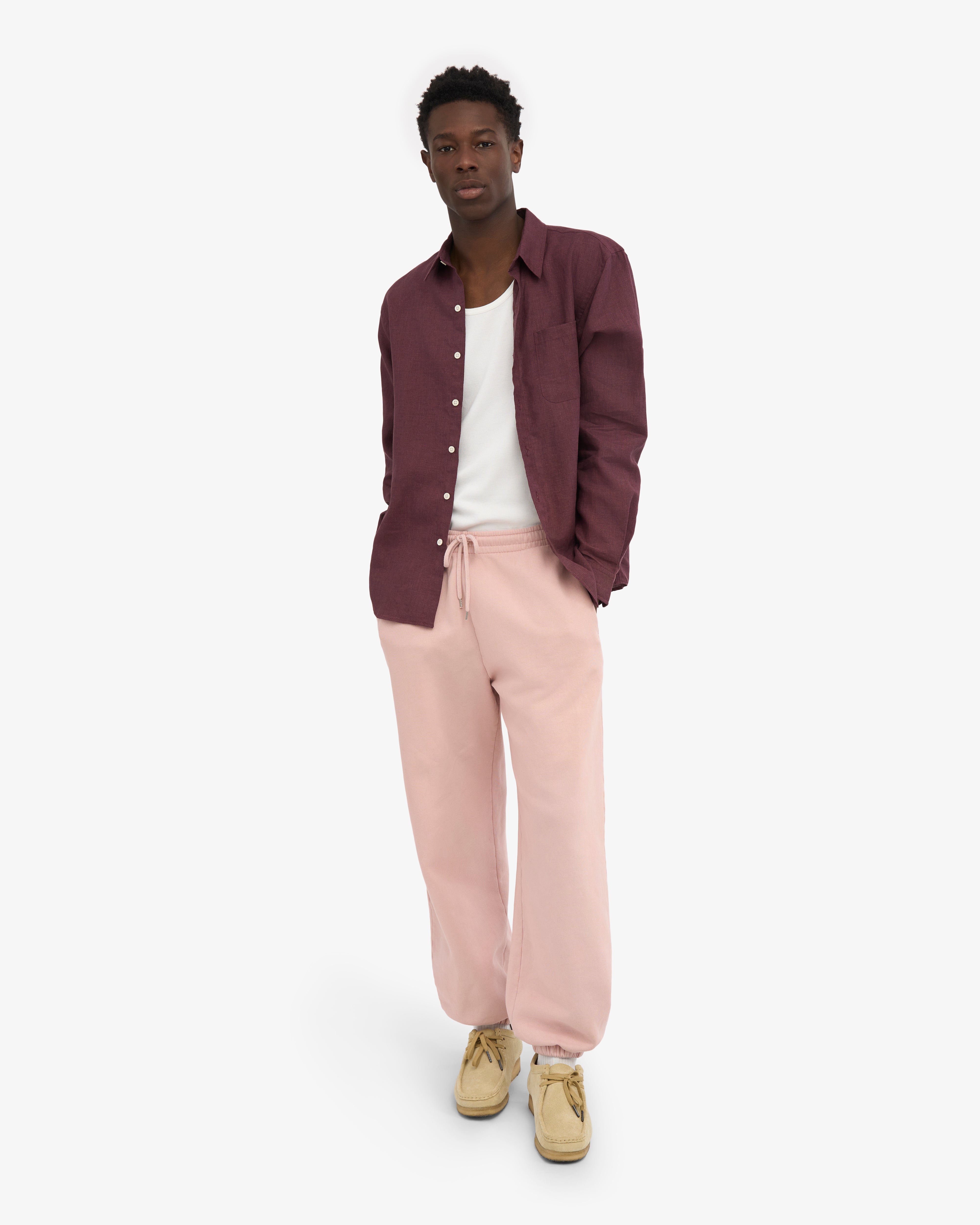 Organic Relaxed Sweatpants - Faded Pink