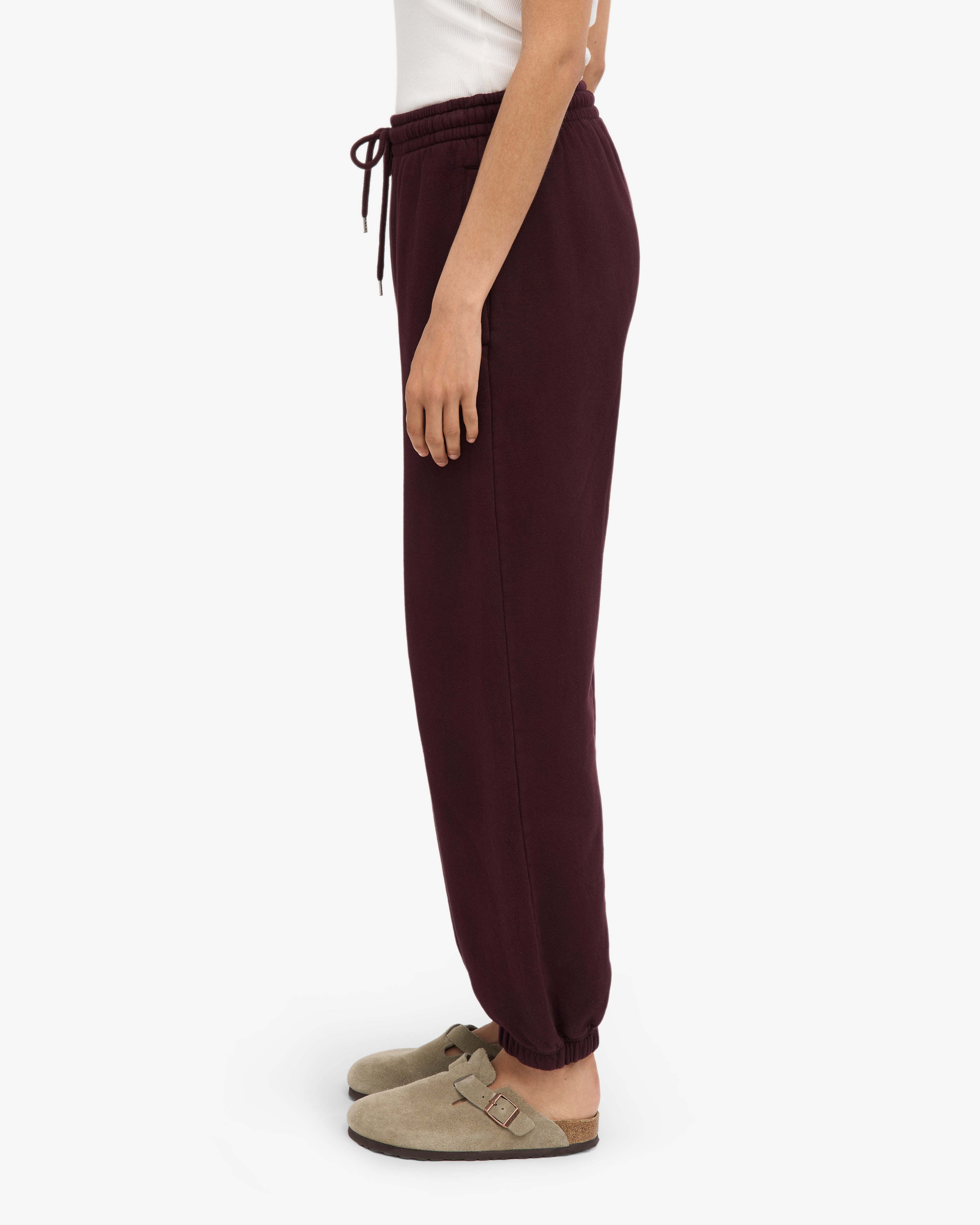 Organic Relaxed Sweatpants - Oxblood Red