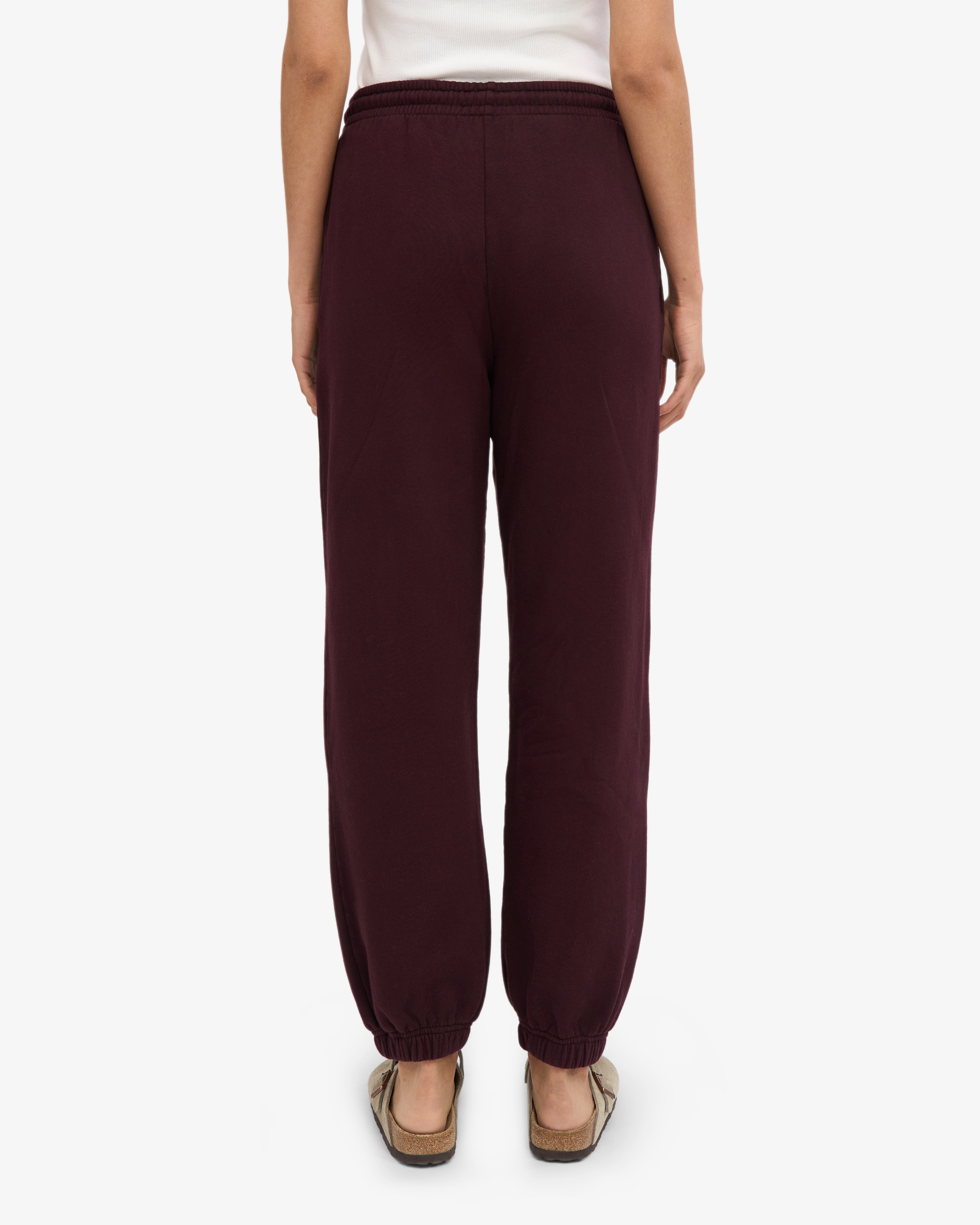 Organic Relaxed Sweatpants - Oxblood Red