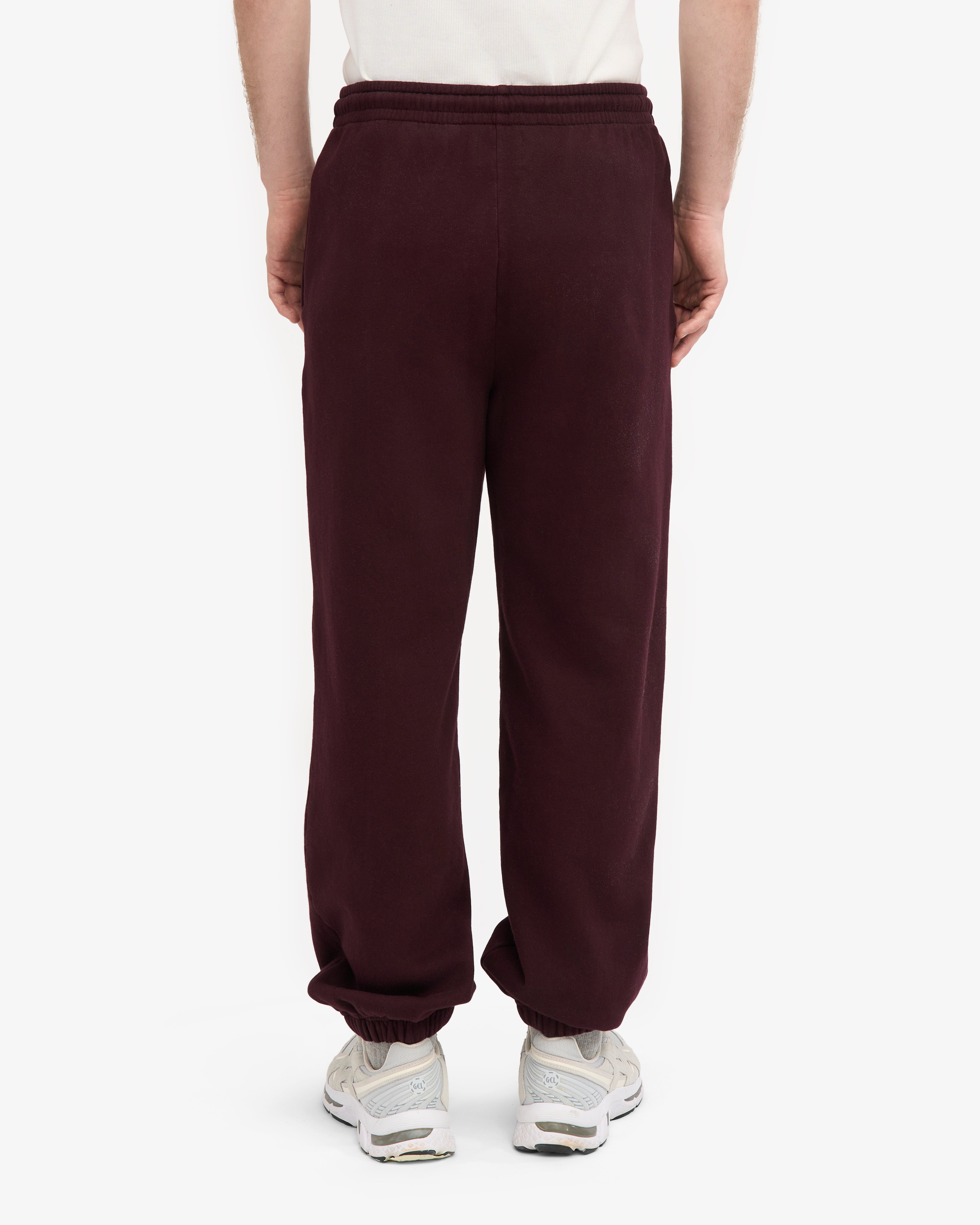 Organic Relaxed Sweatpants - Oxblood Red