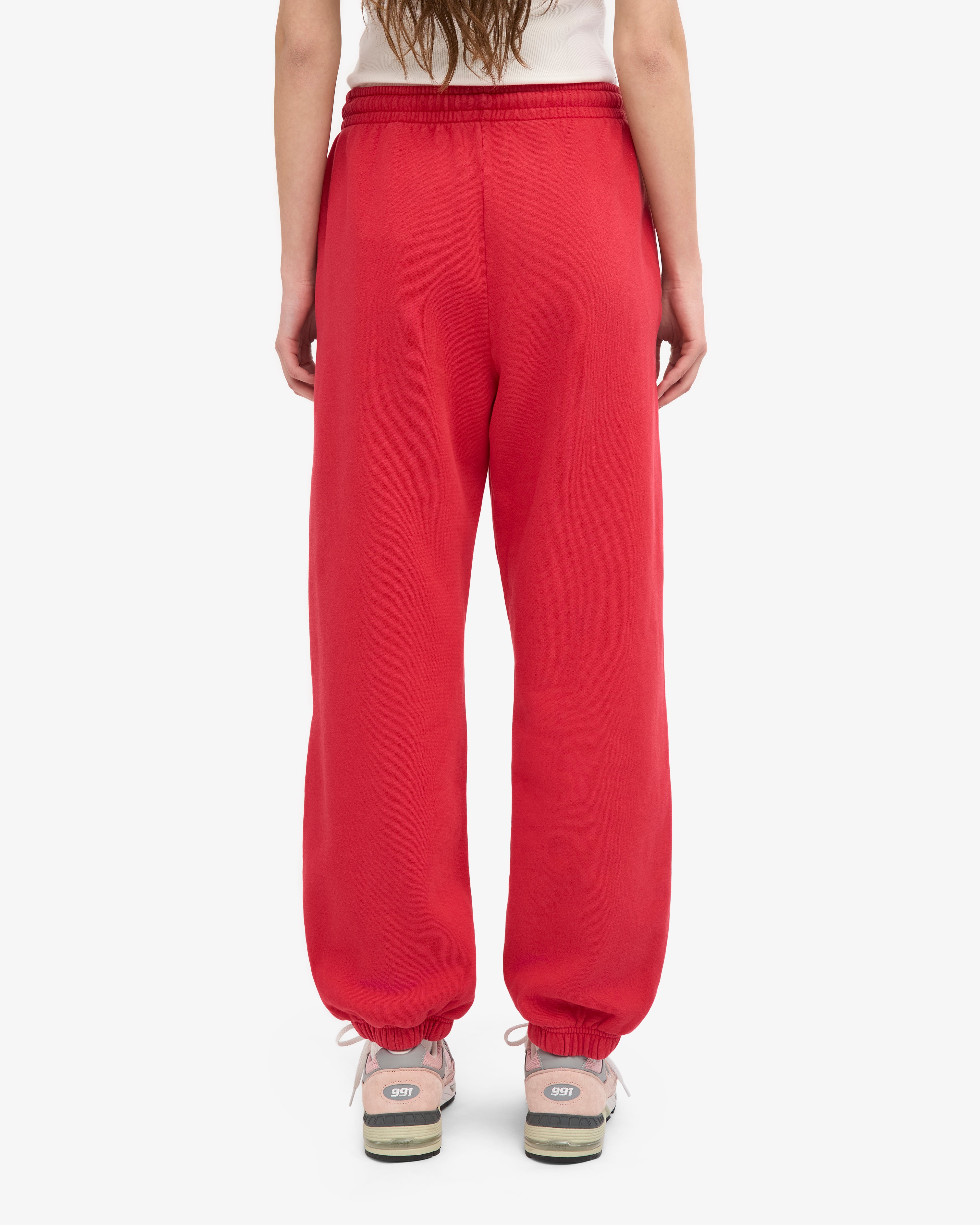Organic Relaxed Sweatpants - Red Tangerine