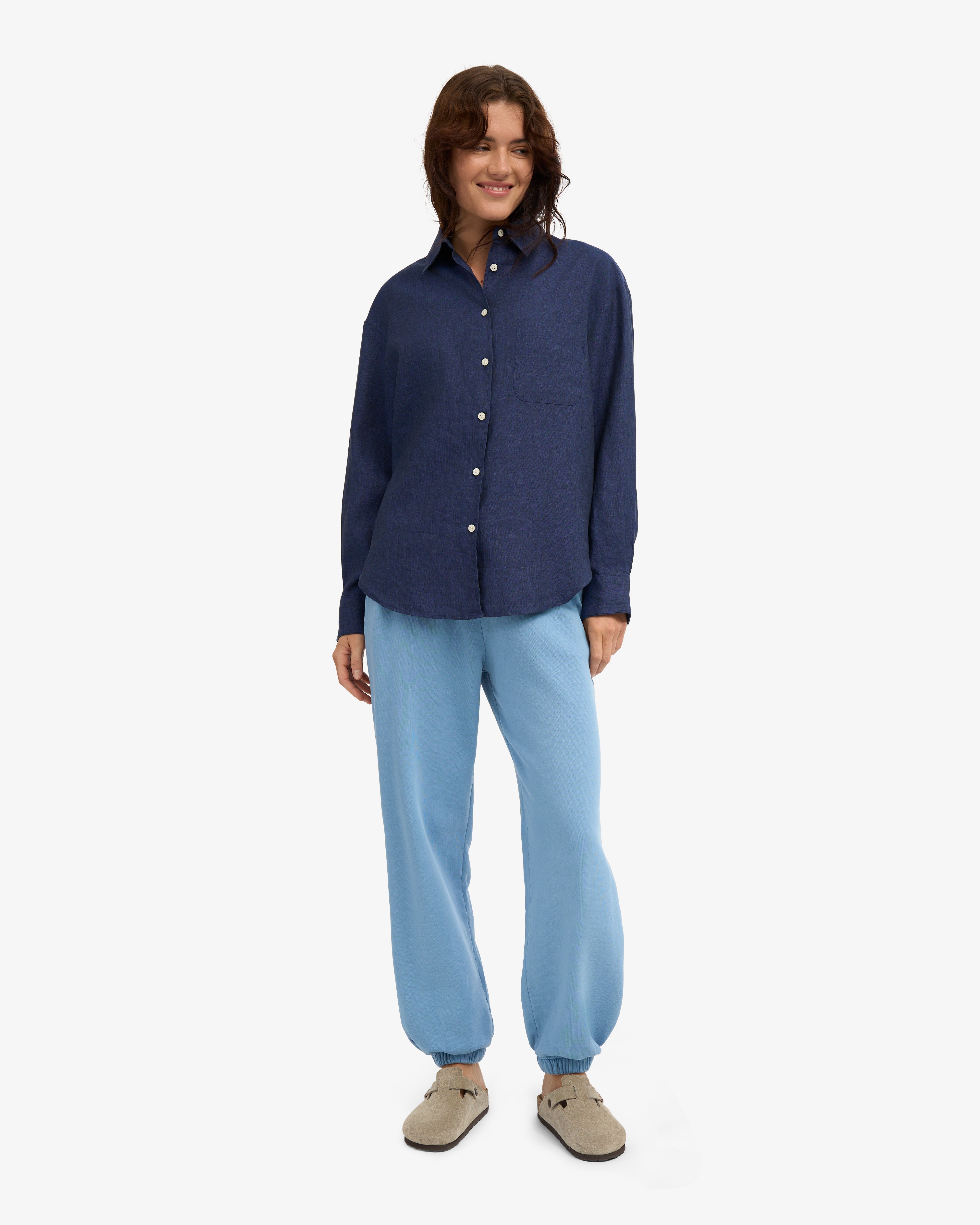 Organic Relaxed Sweatpants - Seaside Blue